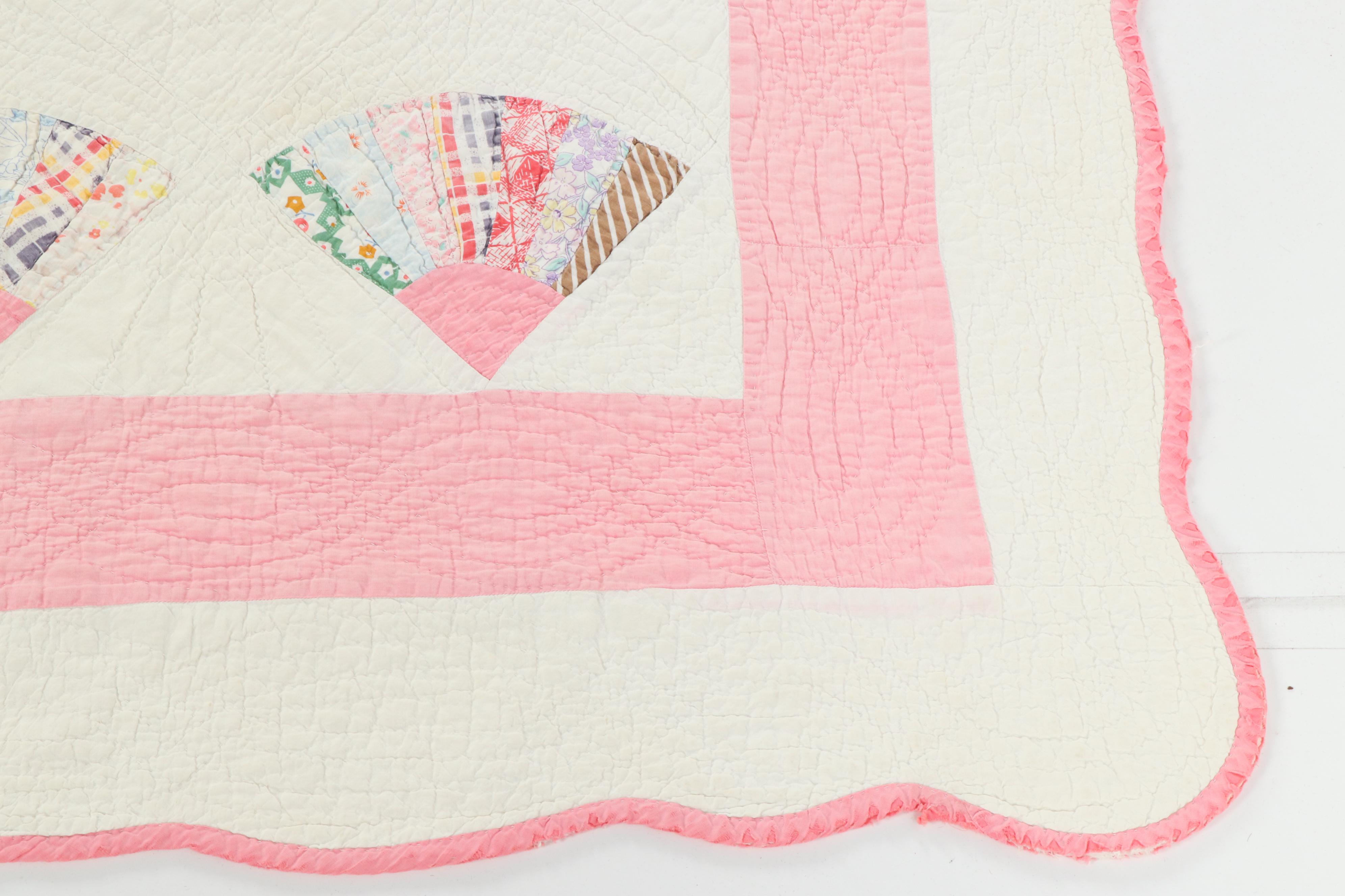 Handmade "Grandmother's Fan" Quilt