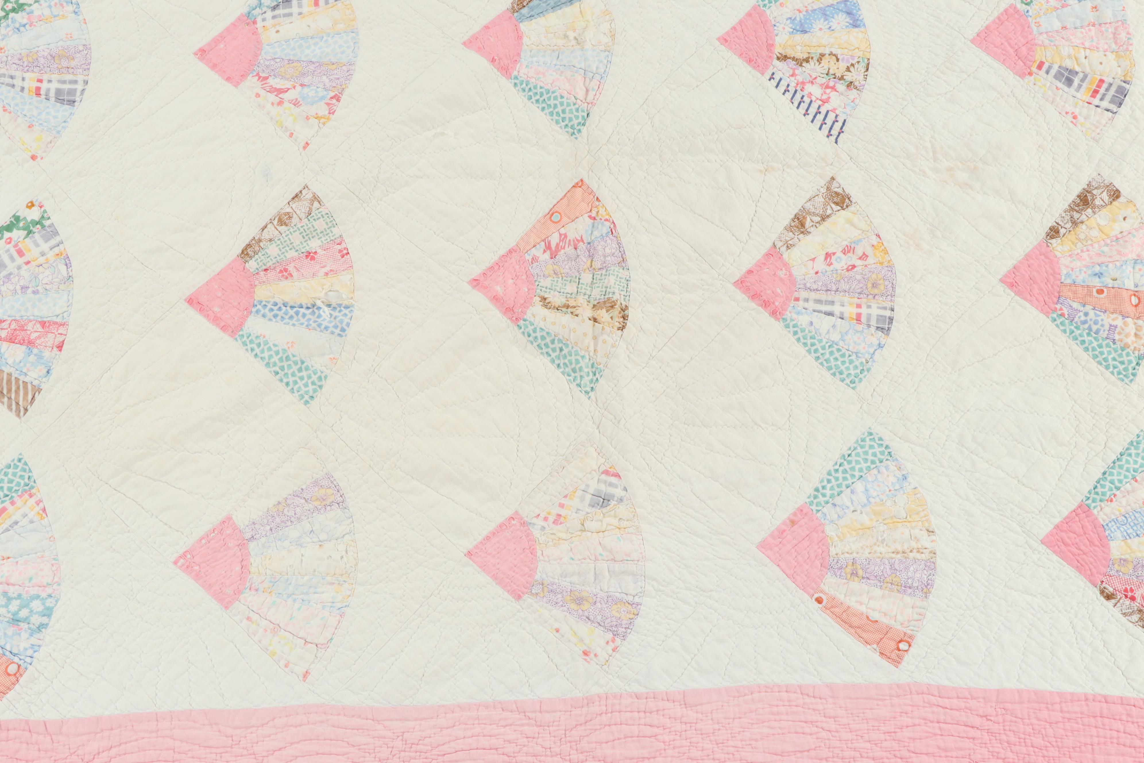 Handmade "Grandmother's Fan" Quilt