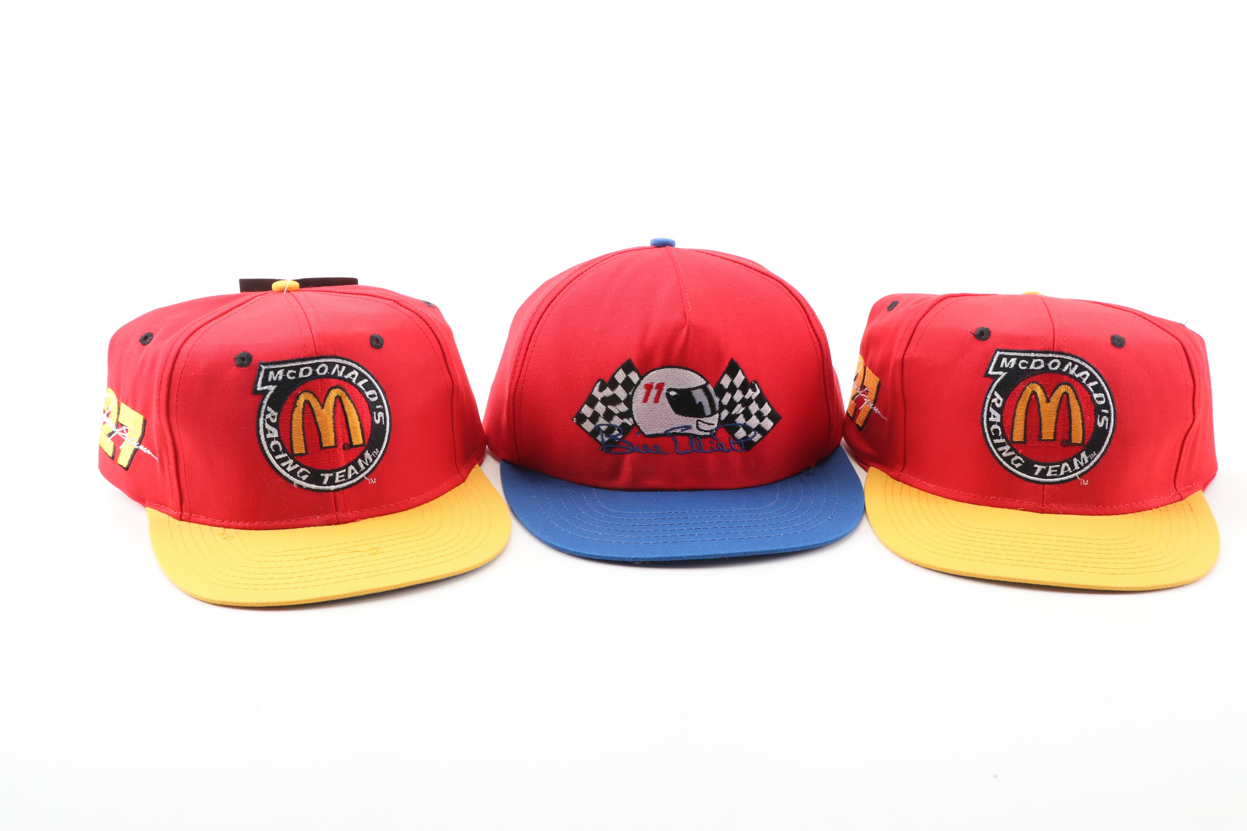 NASCAR Hats Including Bill Elliott and Mark Martin