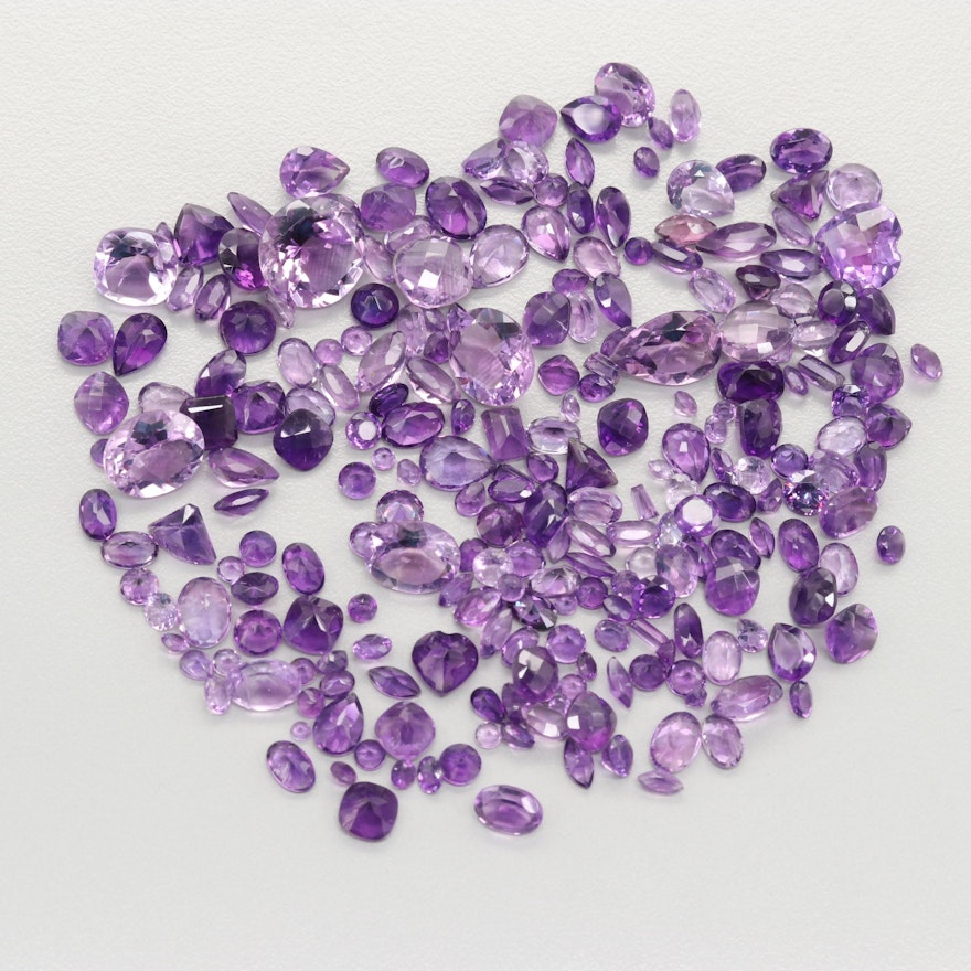 Loose 121.74 CTW Amethyst Gemstones