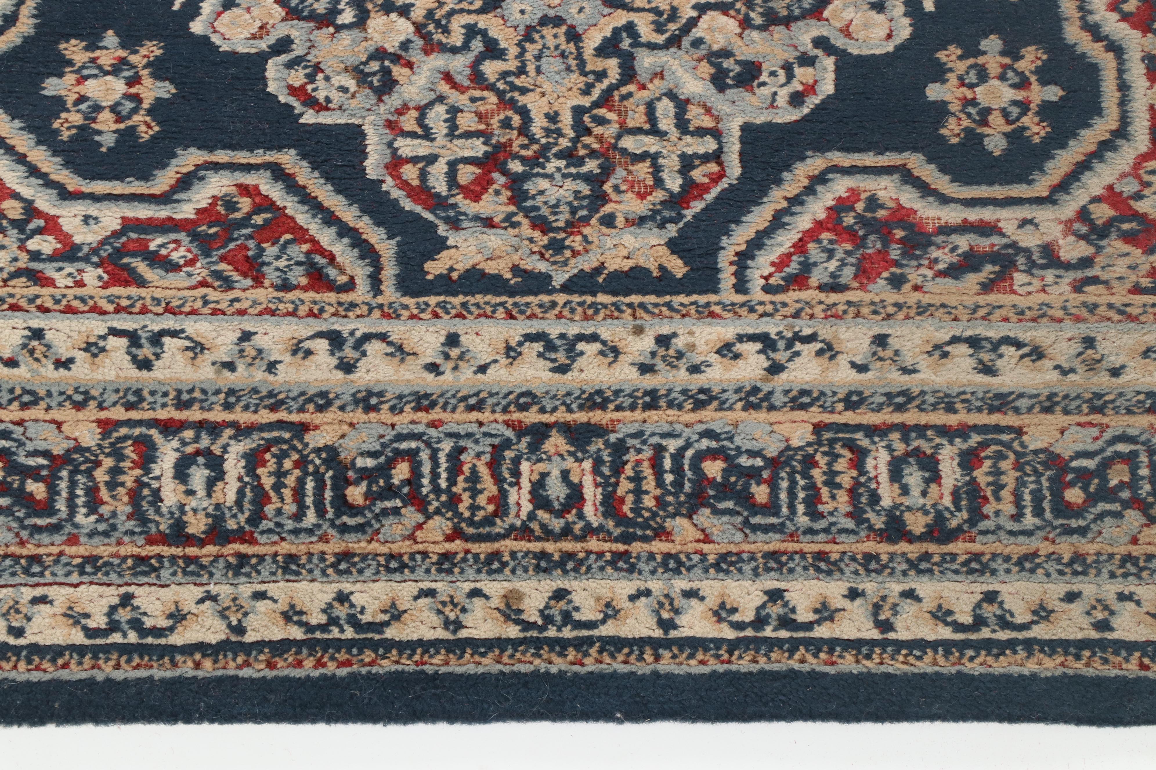 Power-Loomed Indo-Persian Style Wool Accent Rug