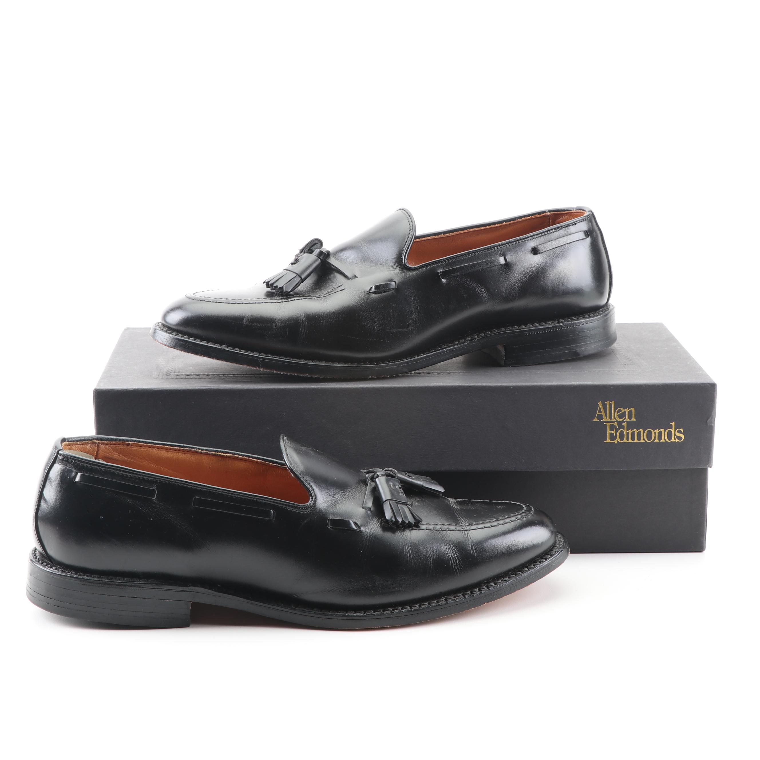 Men's Allen Edmonds Grayson Black Leather Tassel Loafers