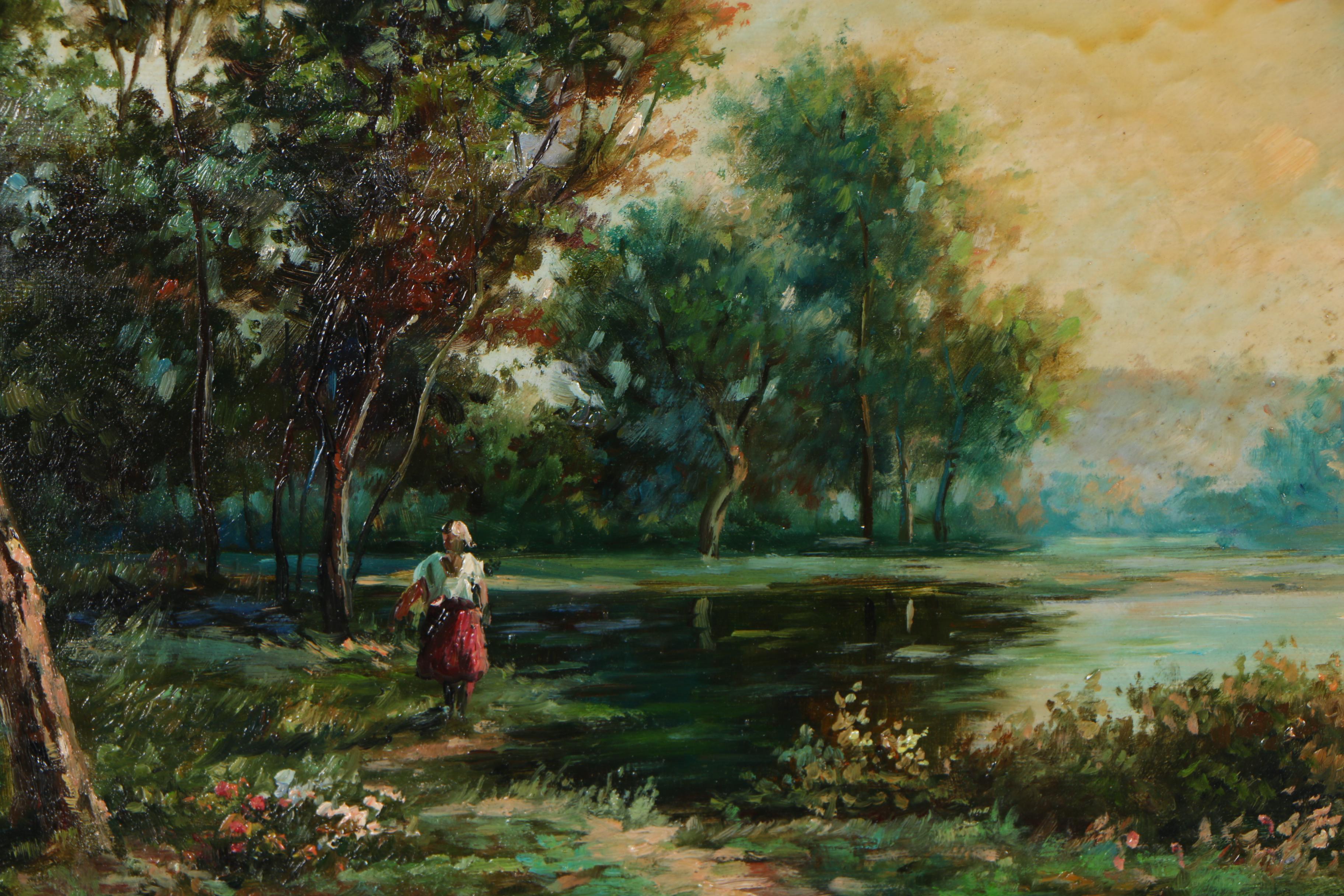 H. Gailey Oil Landscape Painting