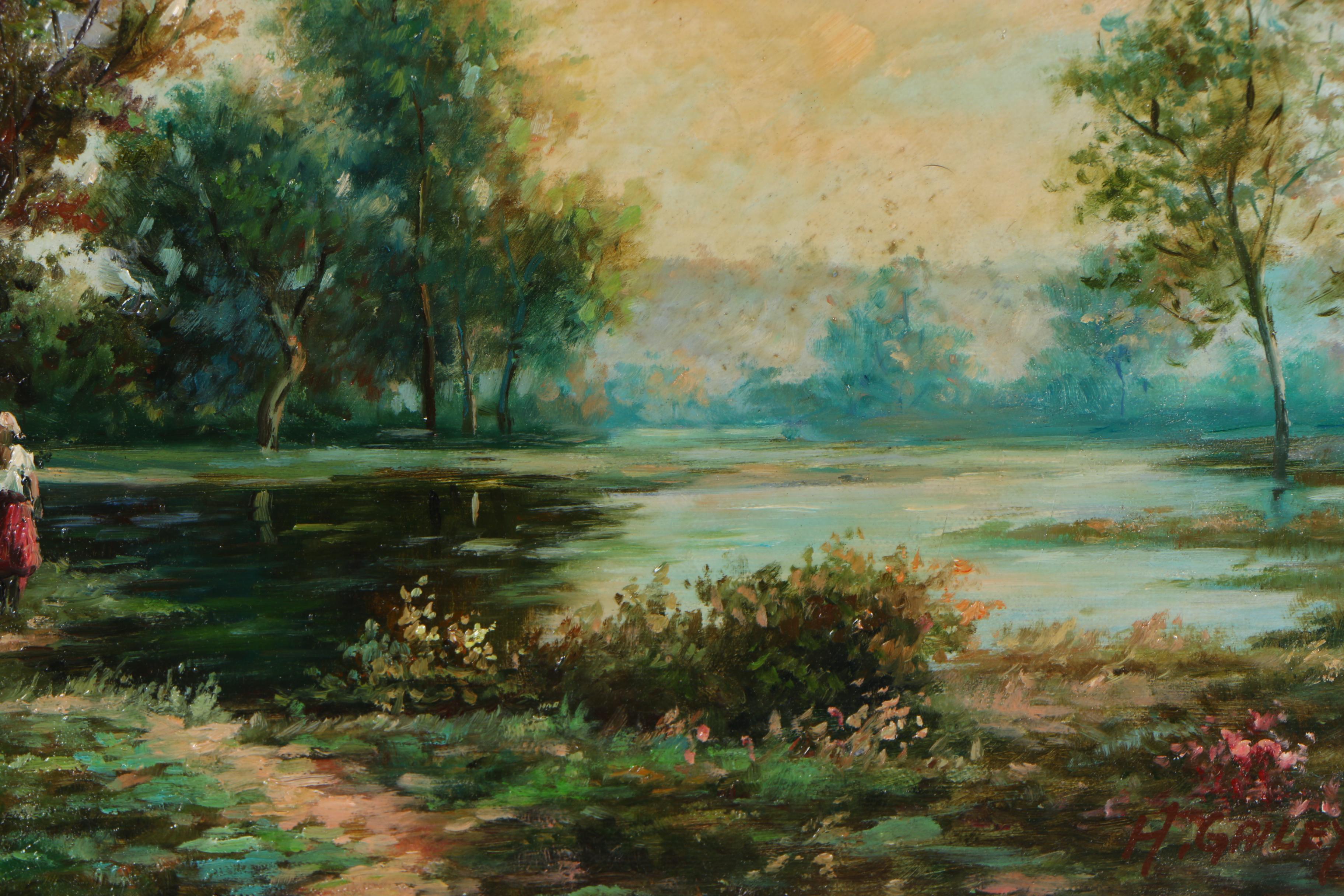 H. Gailey Oil Landscape Painting