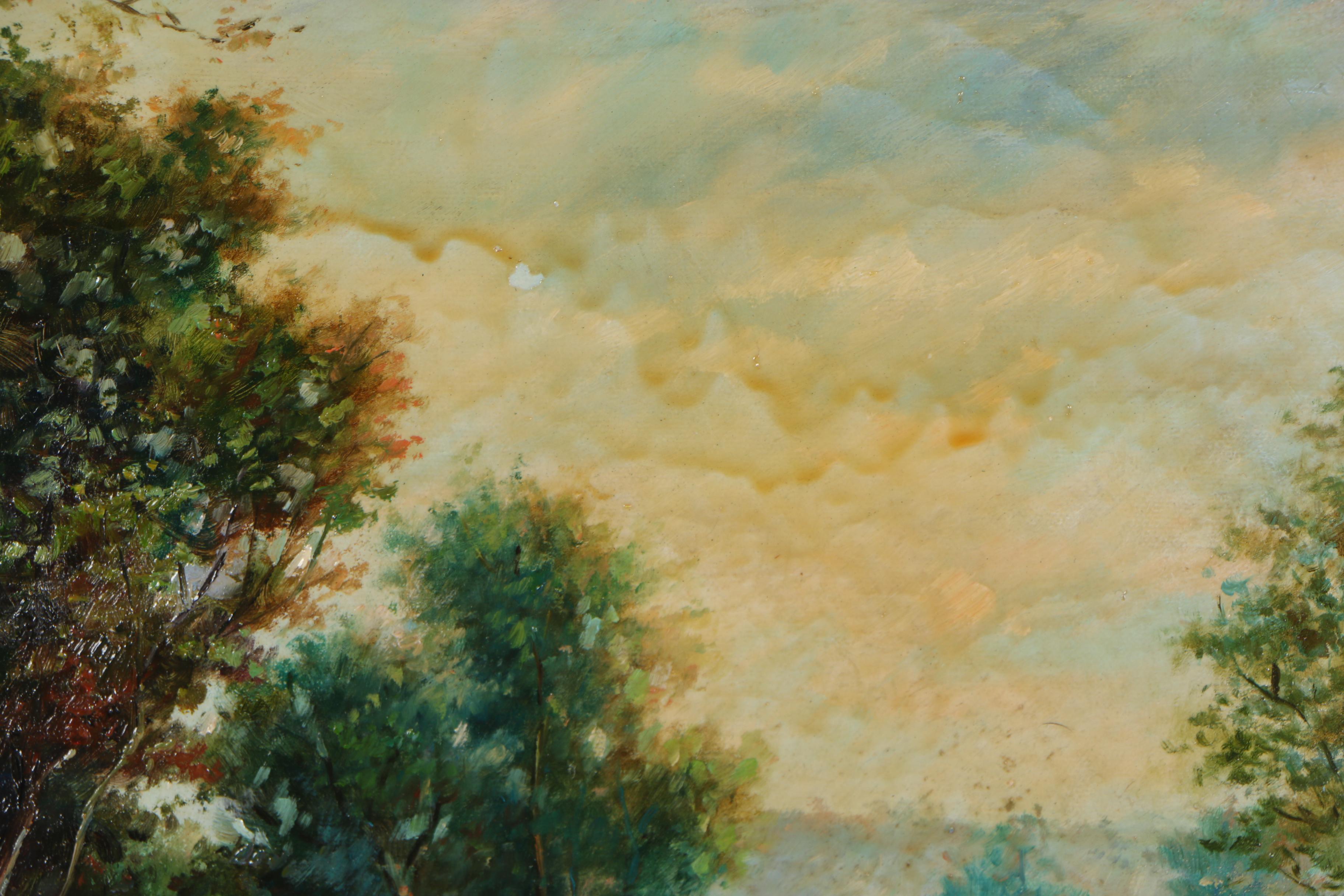 H. Gailey Oil Landscape Painting