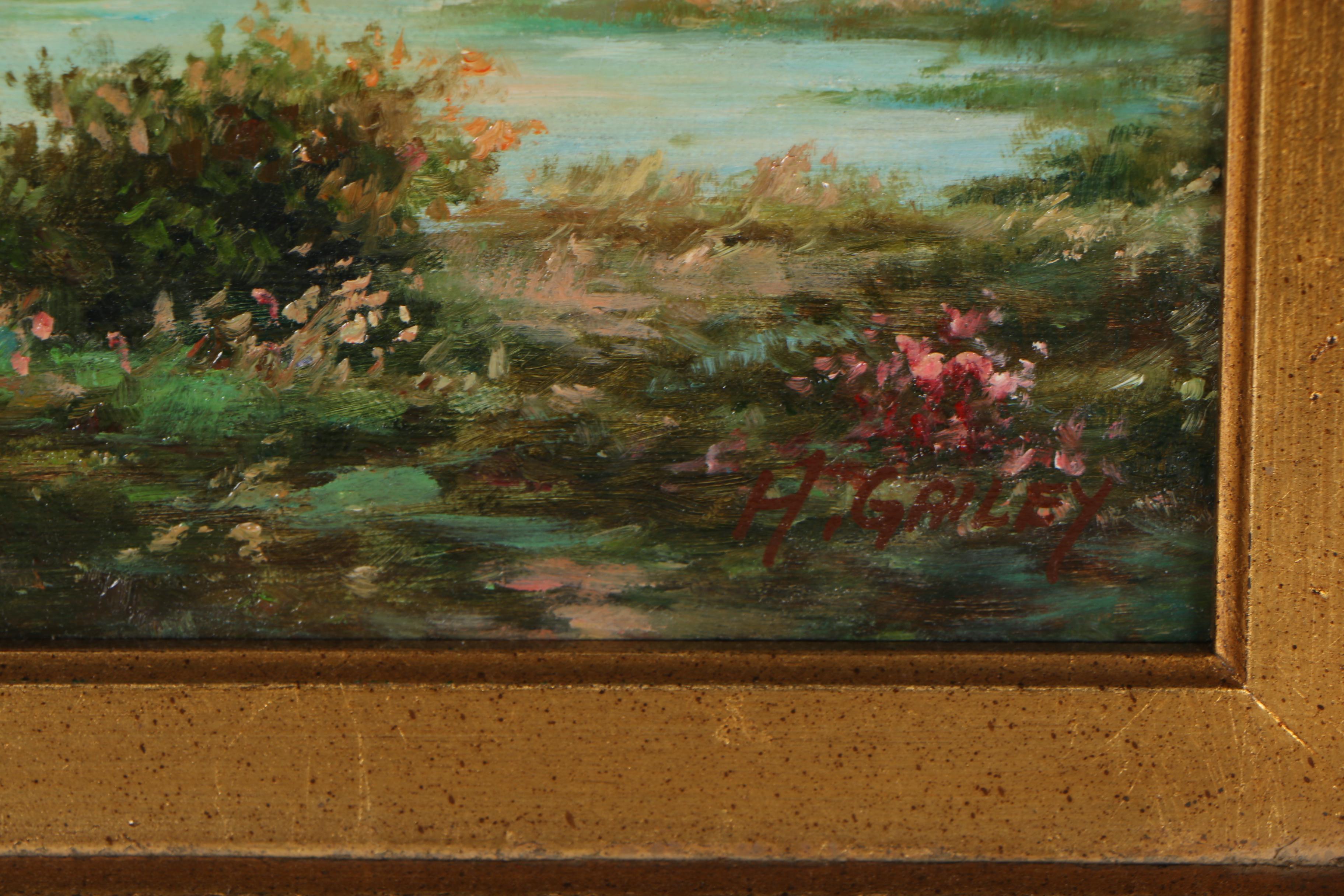 H. Gailey Oil Landscape Painting