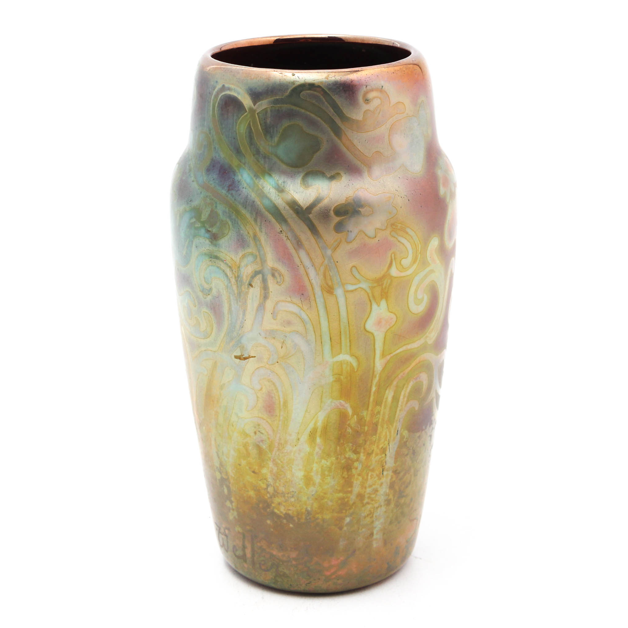Weller Pottery "Sicard" Vase with Signature, circa 1900