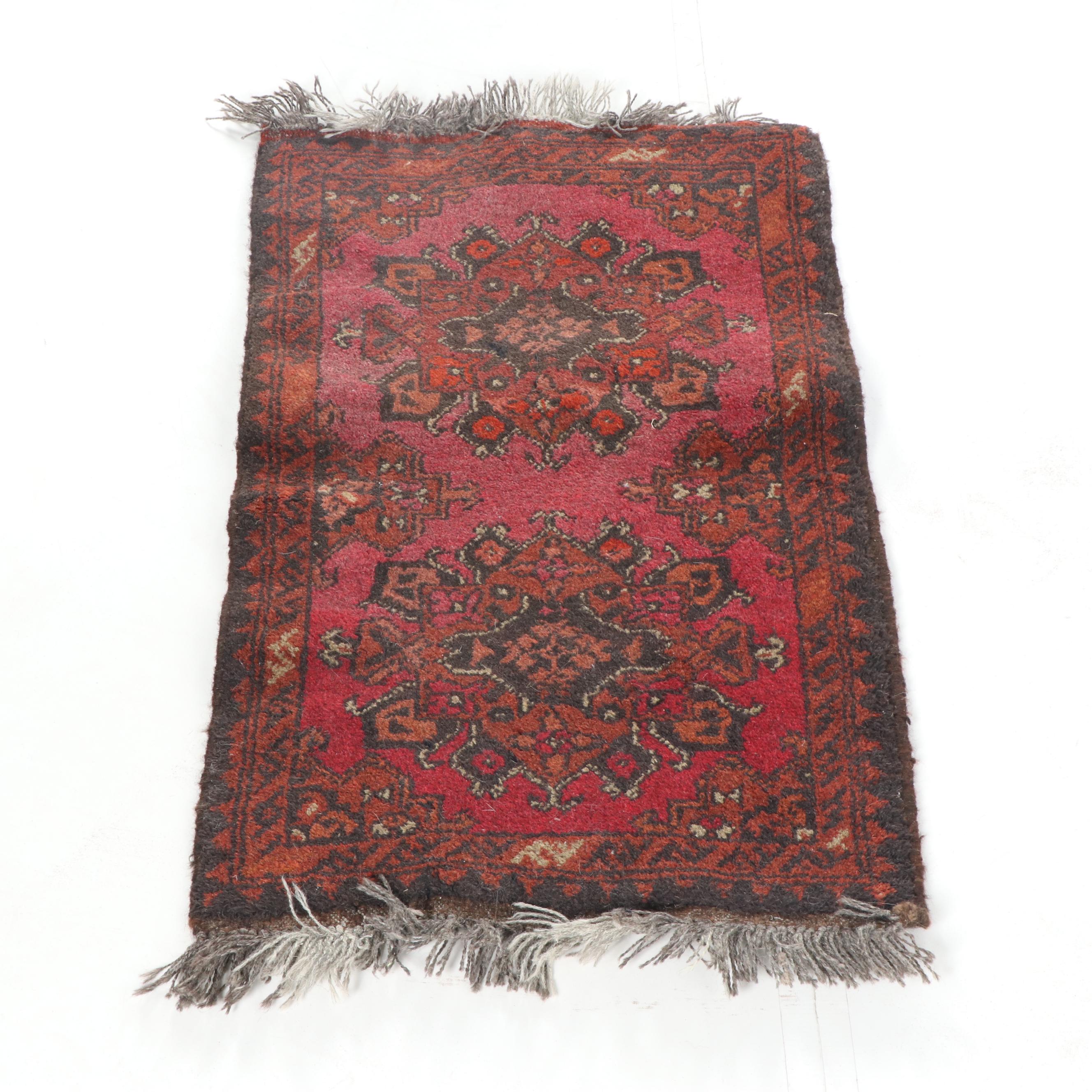 Hand-Knotted Afghani Baluch Wool Rug