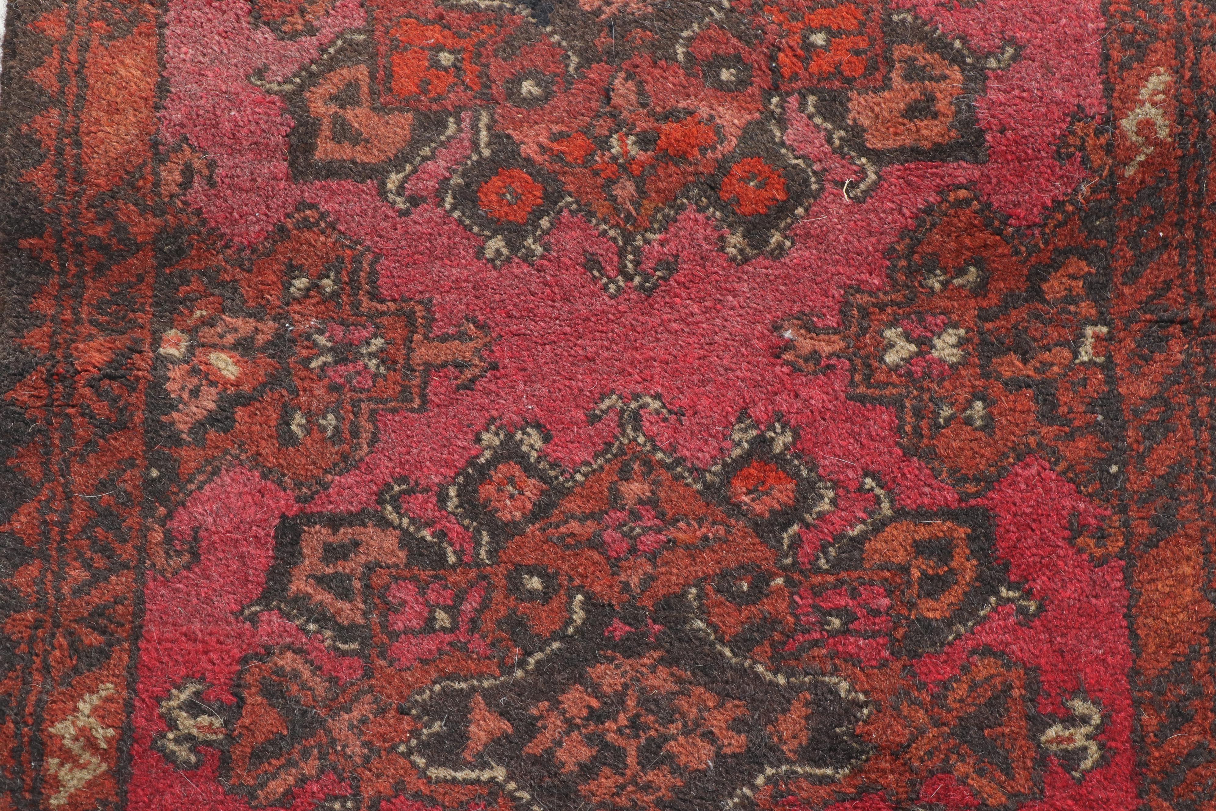 Hand-Knotted Afghani Baluch Wool Rug
