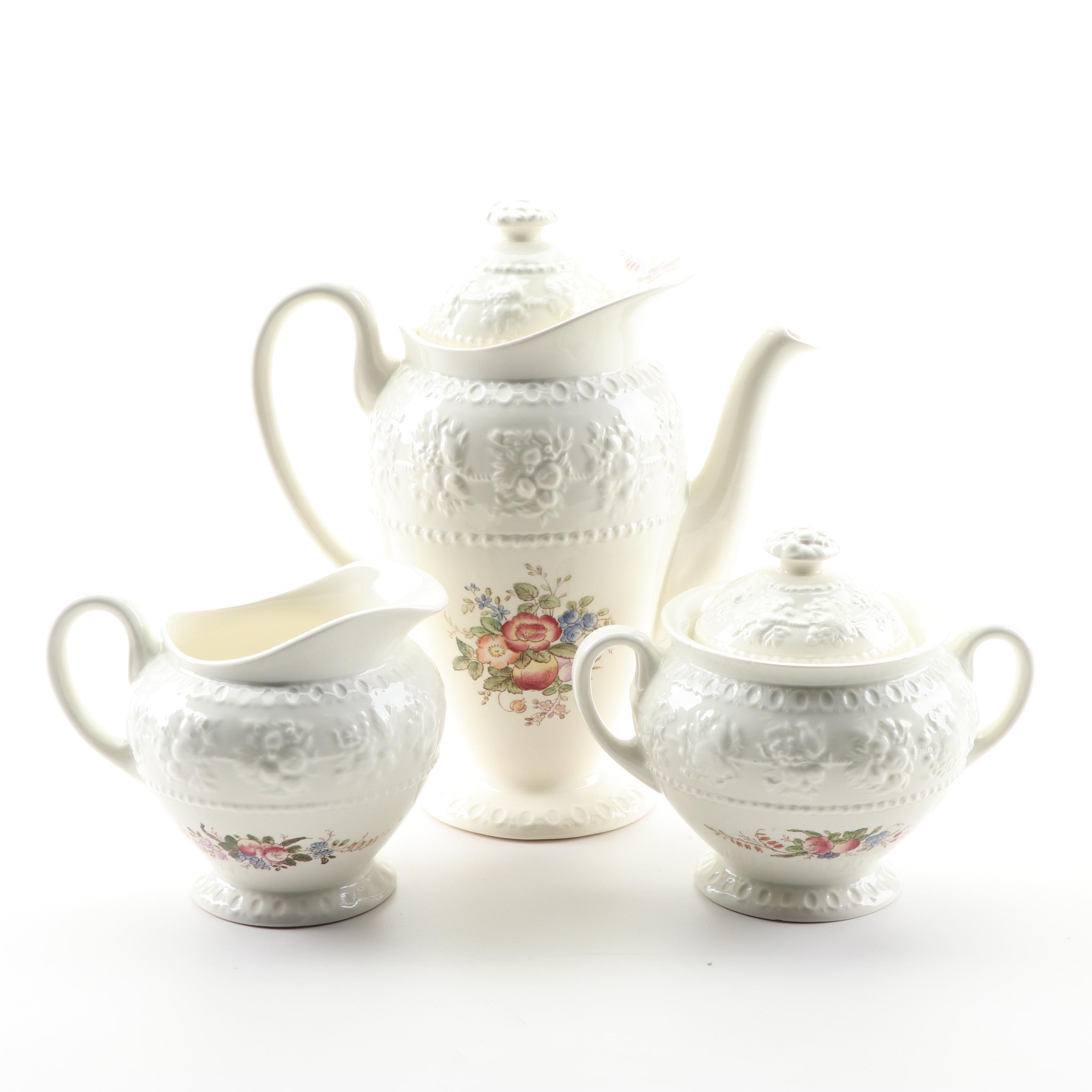 Wedgwood "Mayfair" Earthenware Coffee Serveware, Early 20th Century