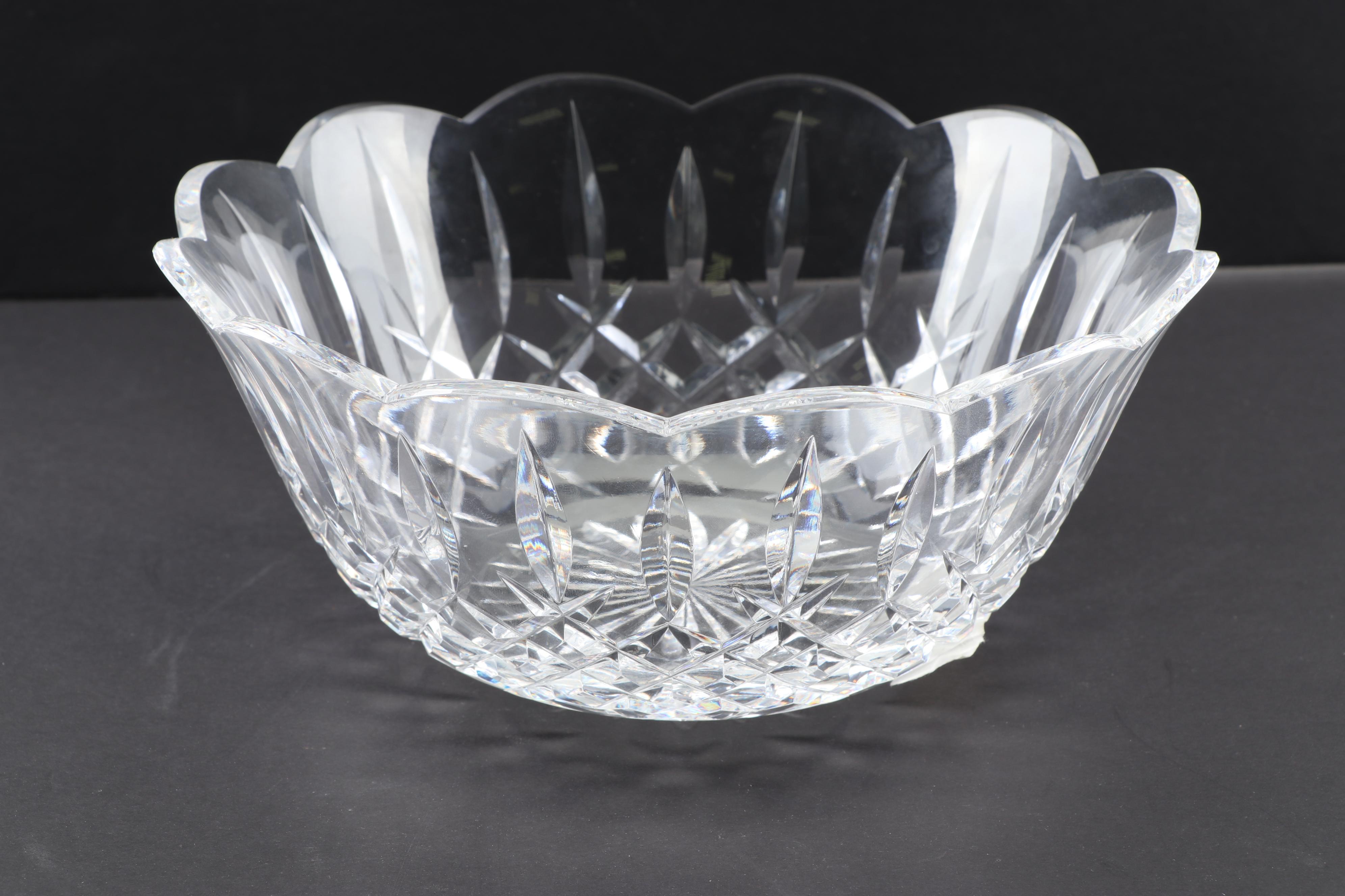 Waterford Crystal "Lismore" Scalloped Bowls