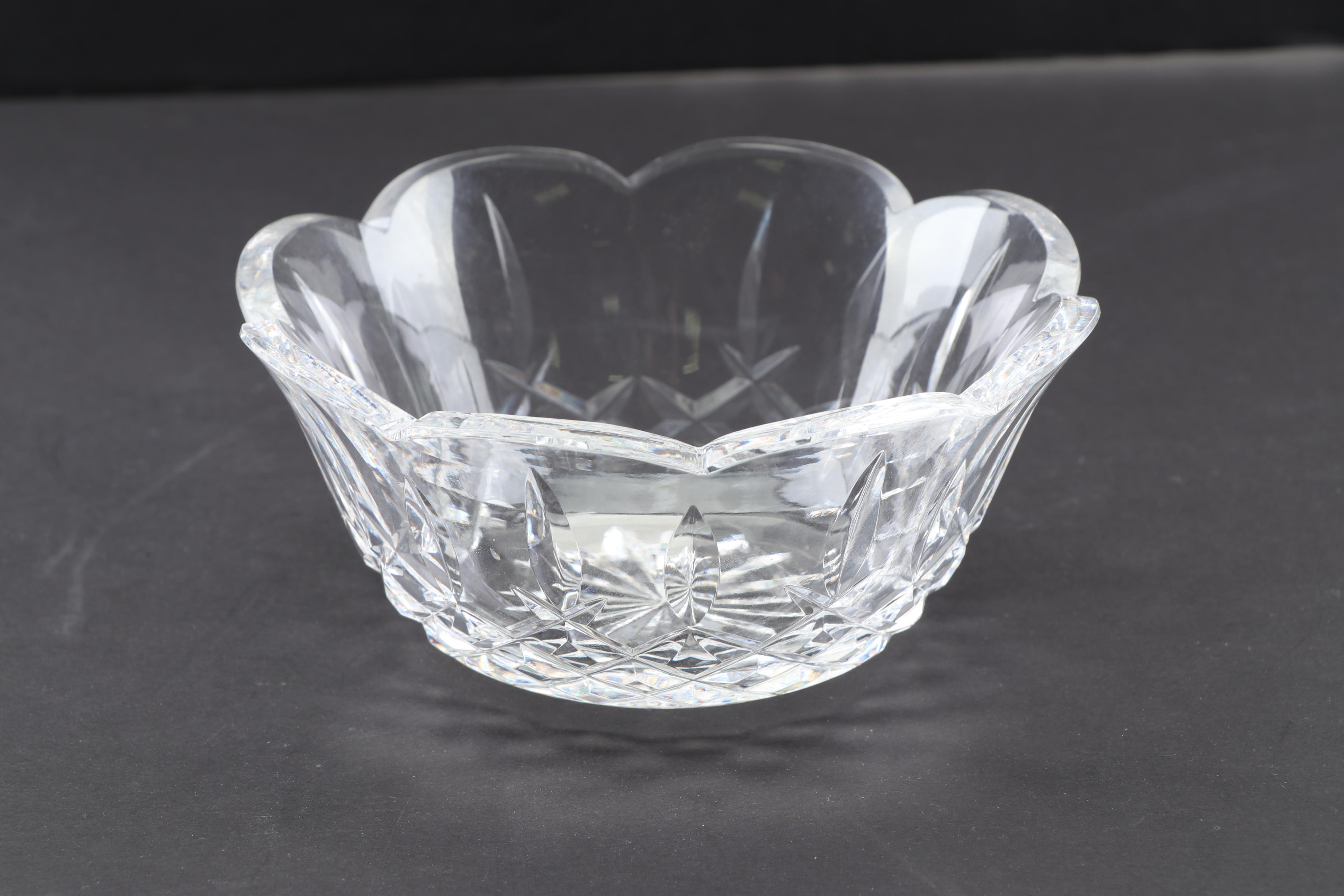 Waterford Crystal "Lismore" Scalloped Bowls