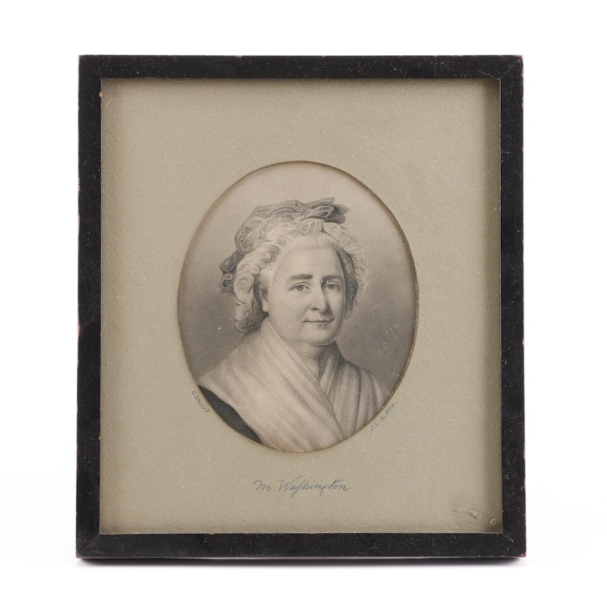 John Chester Buttre Engraving "Martha Washington"