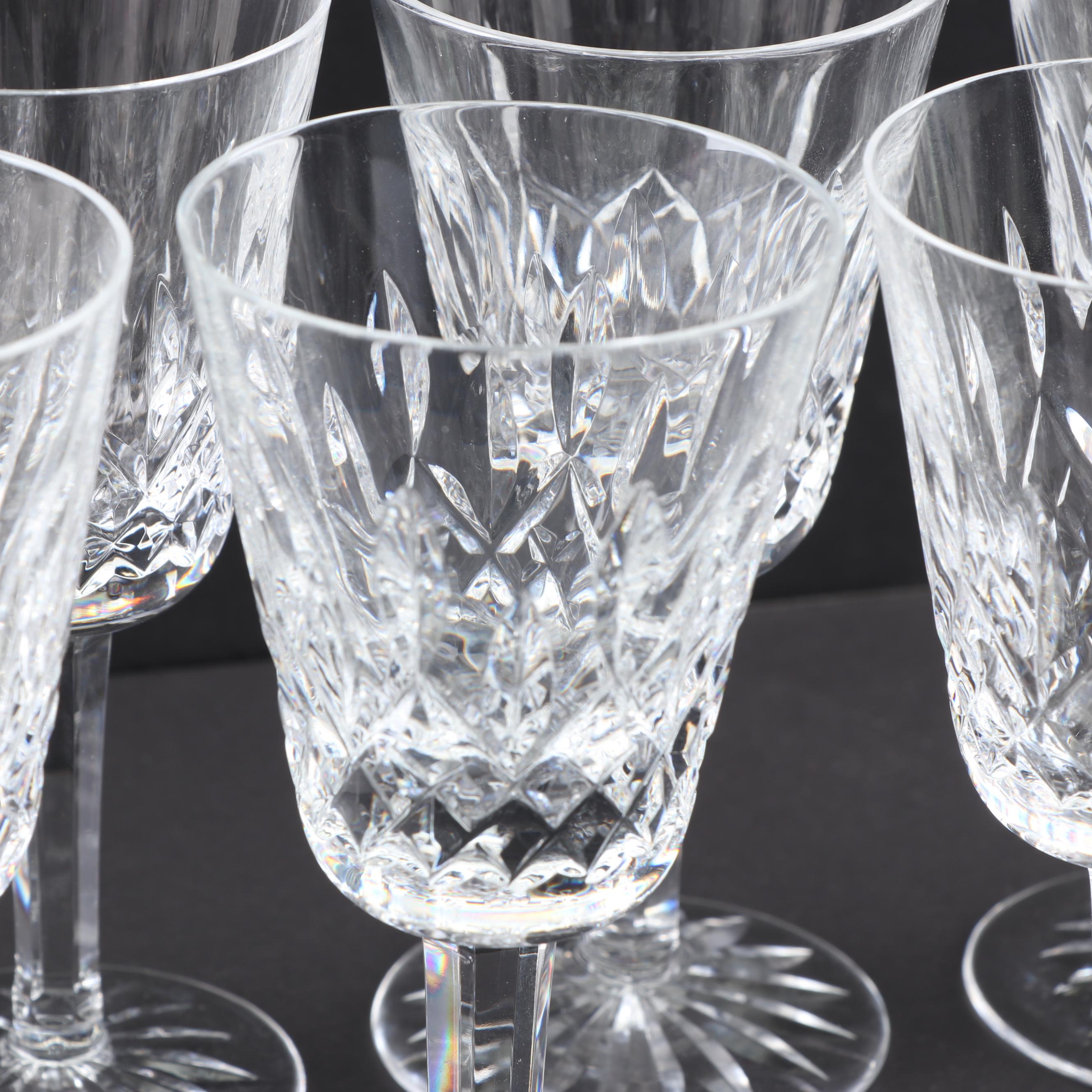 Waterford Crystal "Lismore" White Wine Glasses