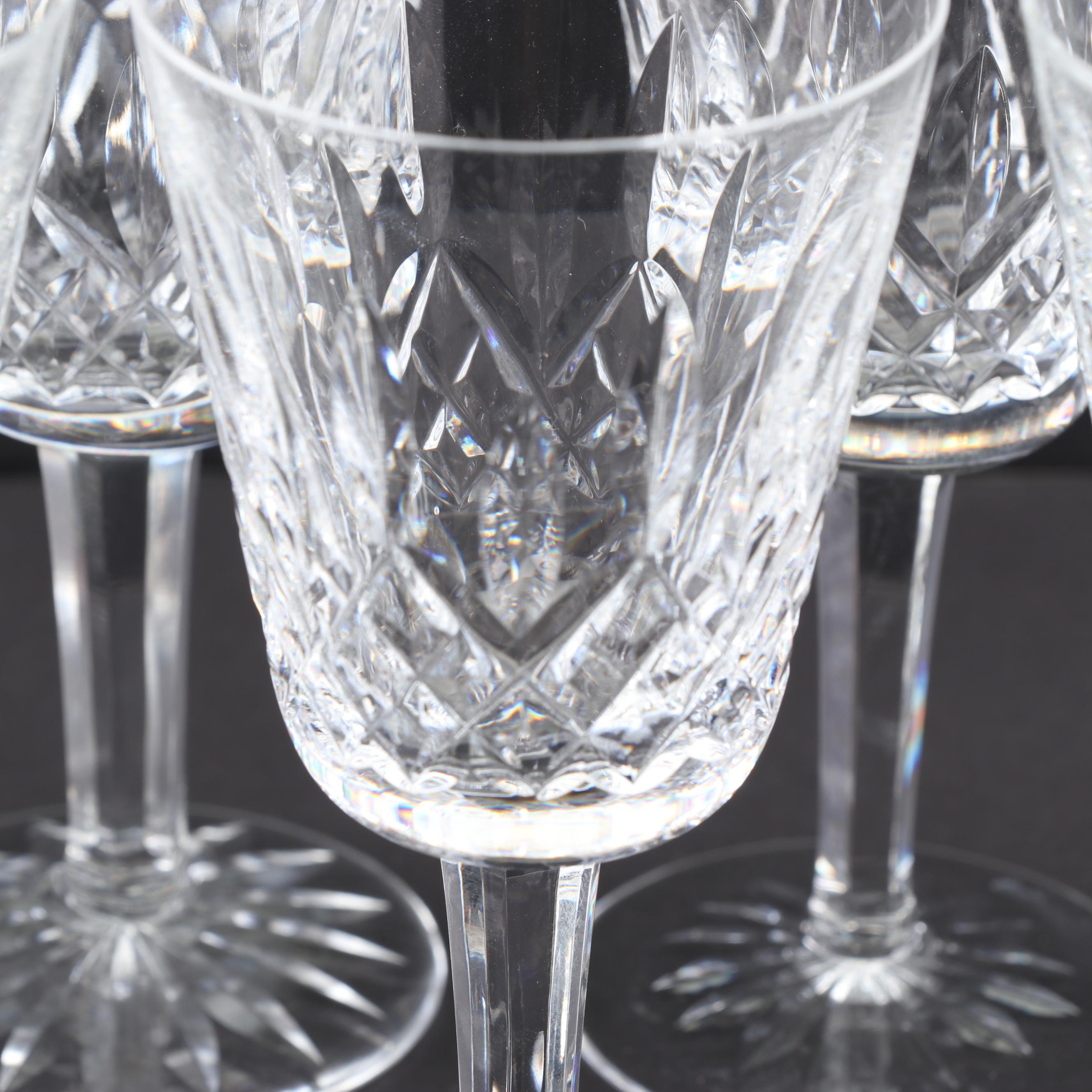Waterford Crystal "Lismore" White Wine Glasses