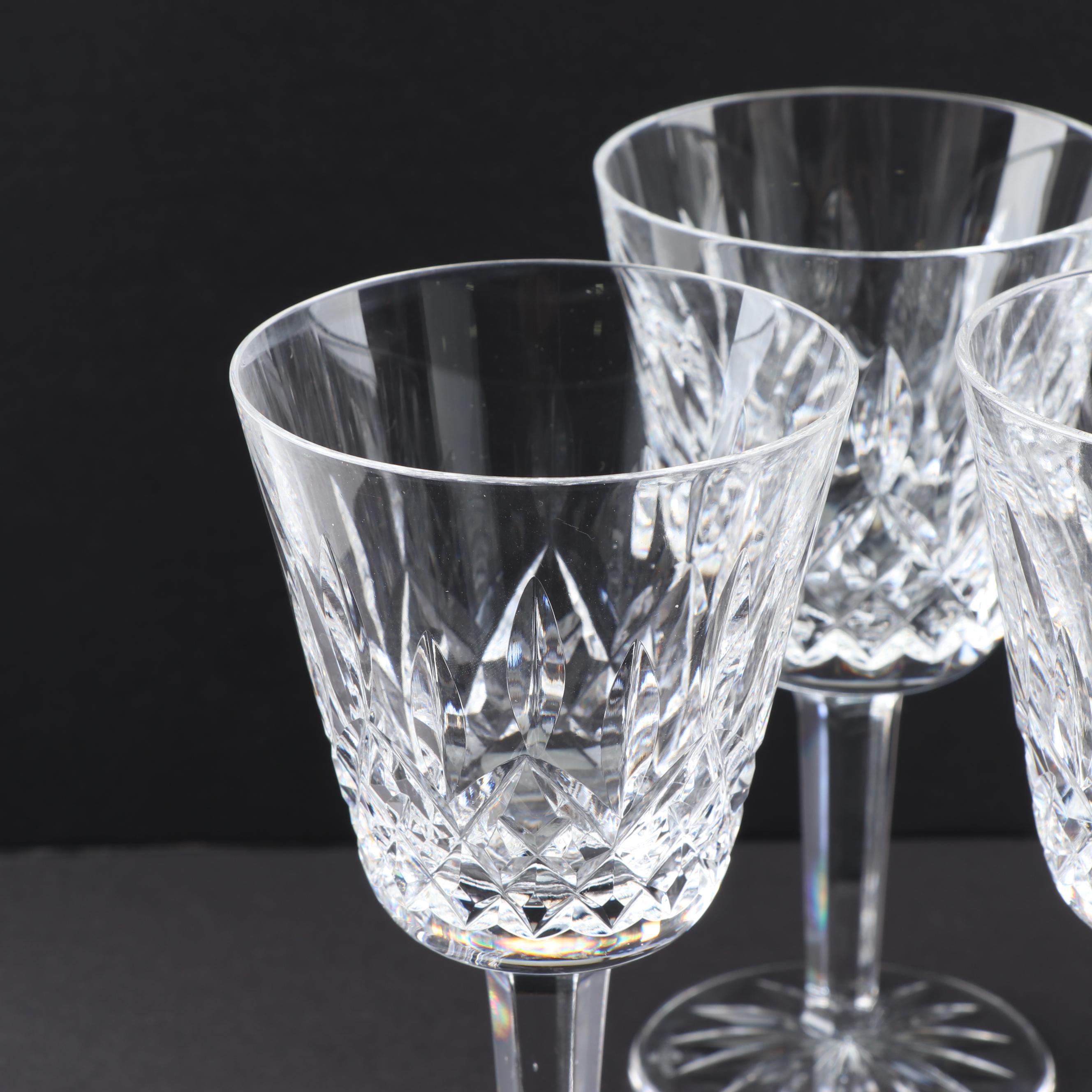 Waterford Crystal "Lismore" Claret Wine Glass Set