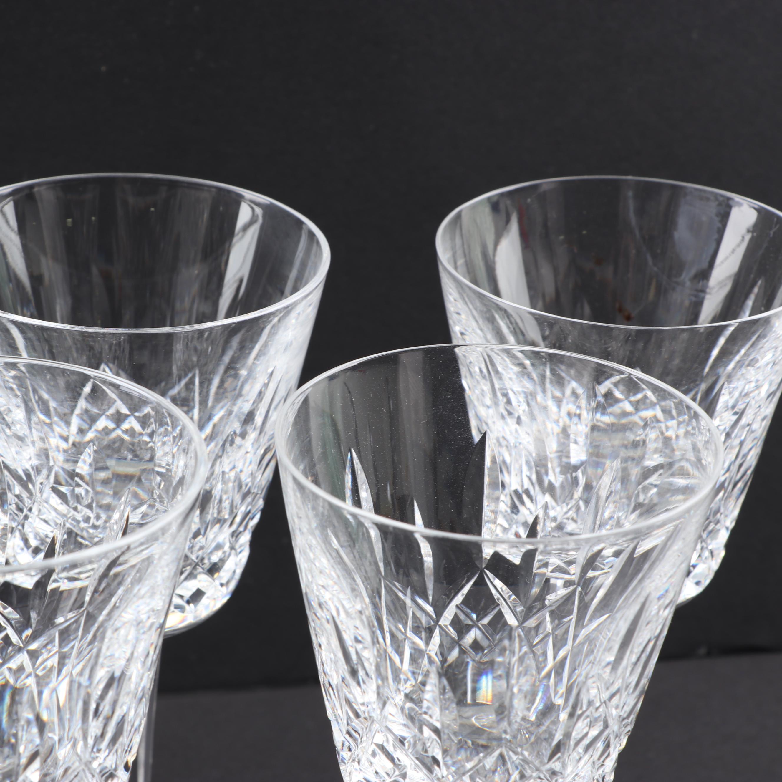 Waterford Crystal "Lismore" Claret Wine Glass Set