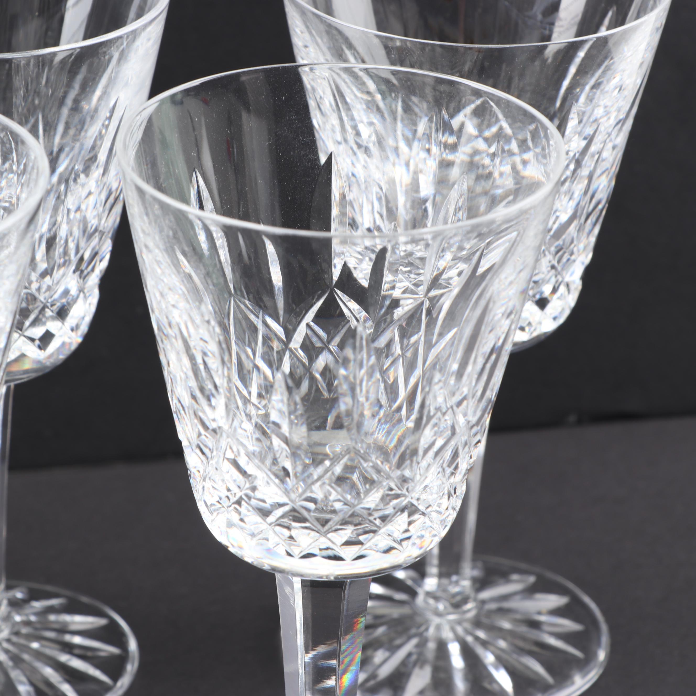 Waterford Crystal "Lismore" Claret Wine Glass Set