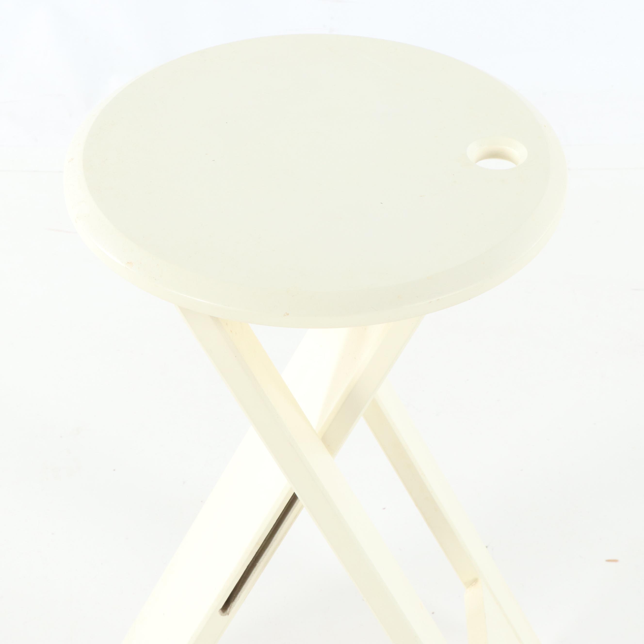 Painted Wood Folding Stool, 21st Century