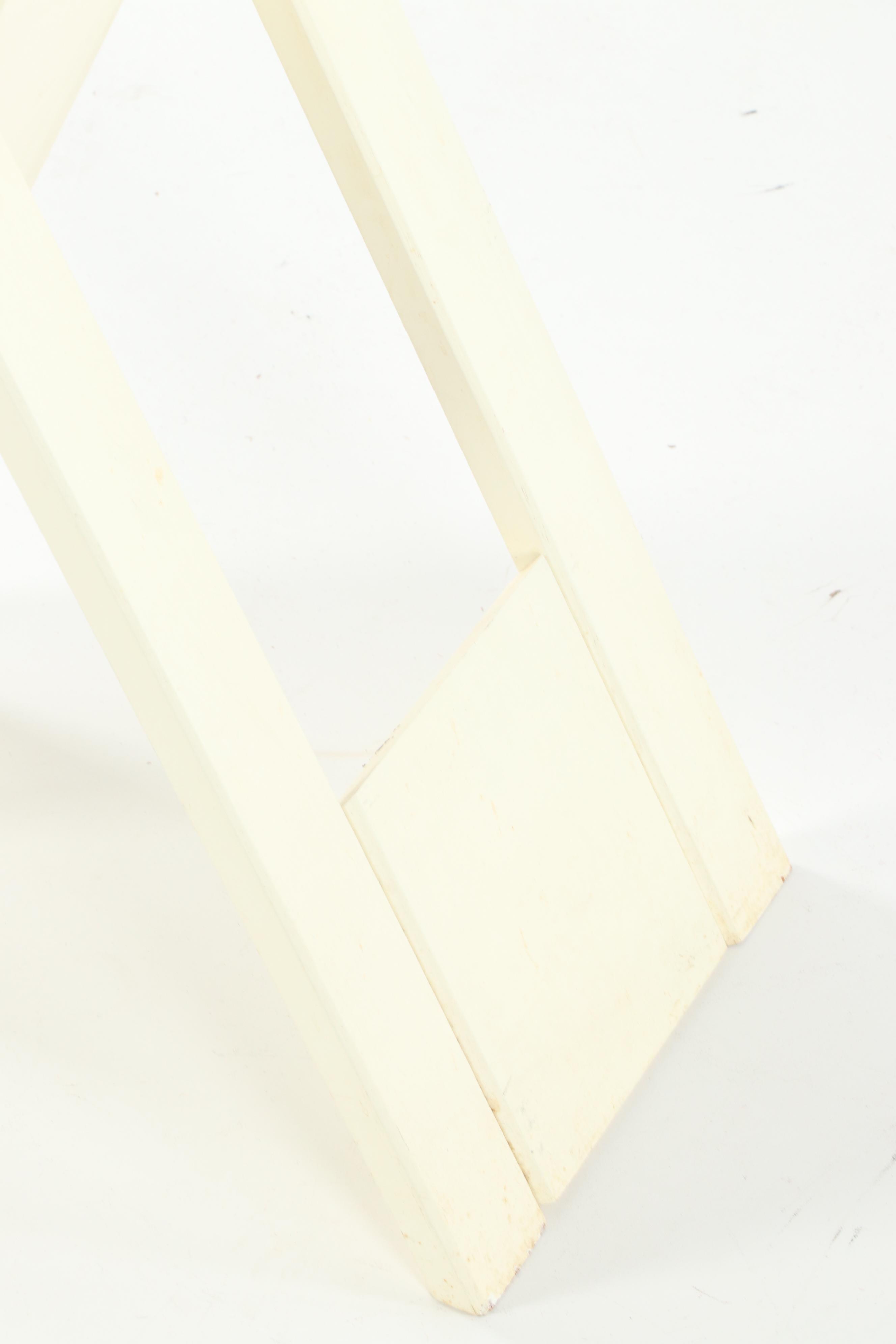 Painted Wood Folding Stool, 21st Century