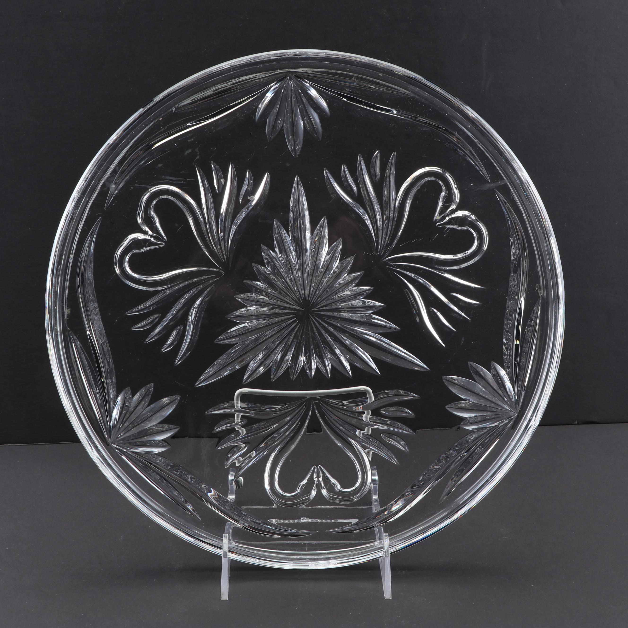Waterford Crystal "Wedding Collection" Cake Plate and "Lola" Posy Vase