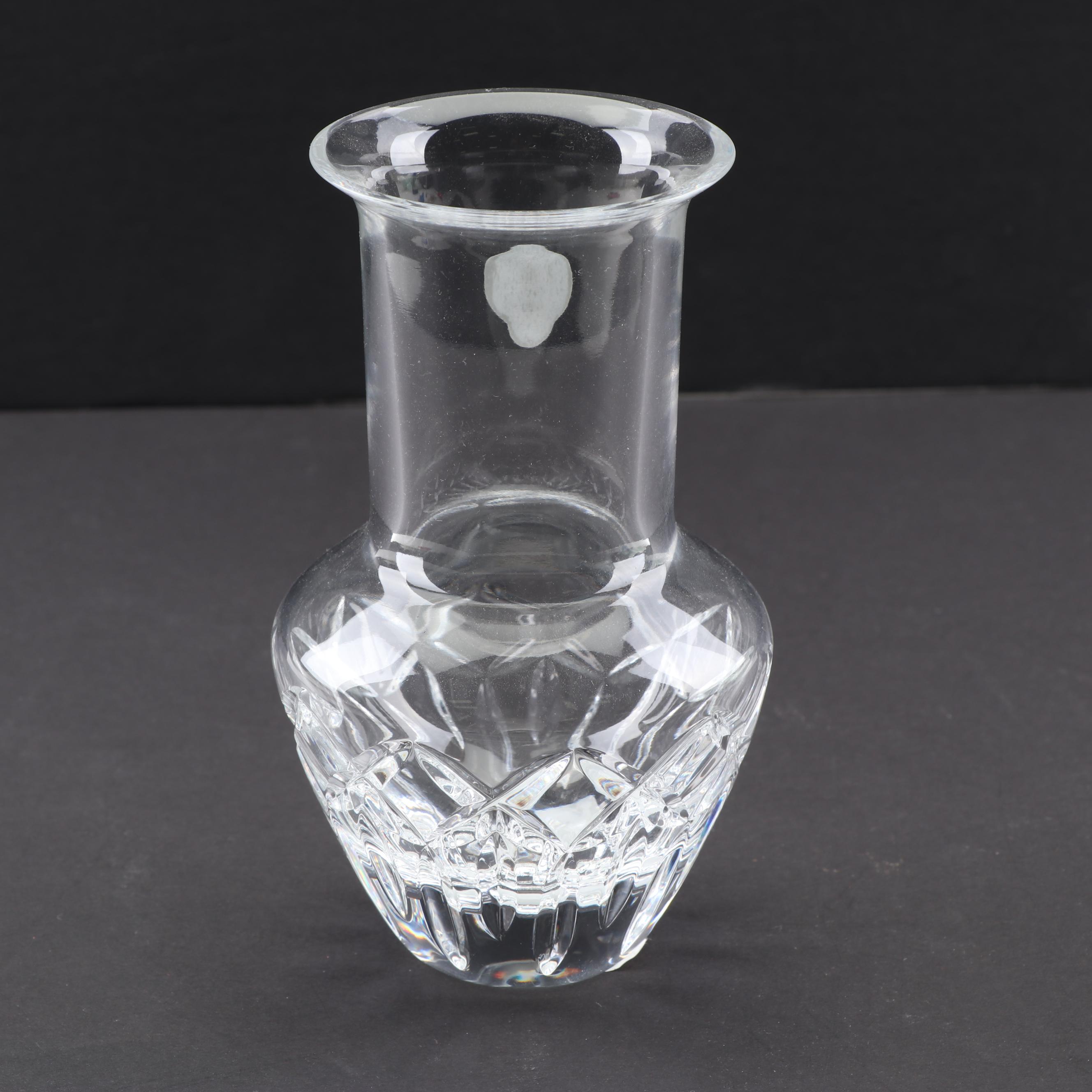 Waterford Crystal "Wedding Collection" Cake Plate and "Lola" Posy Vase