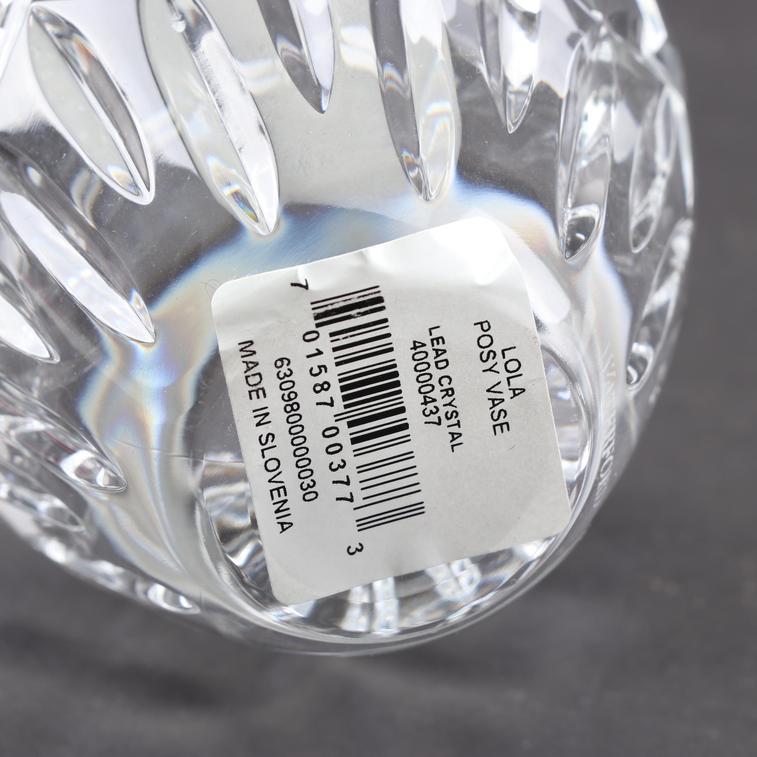 Waterford Crystal "Wedding Collection" Cake Plate and "Lola" Posy Vase