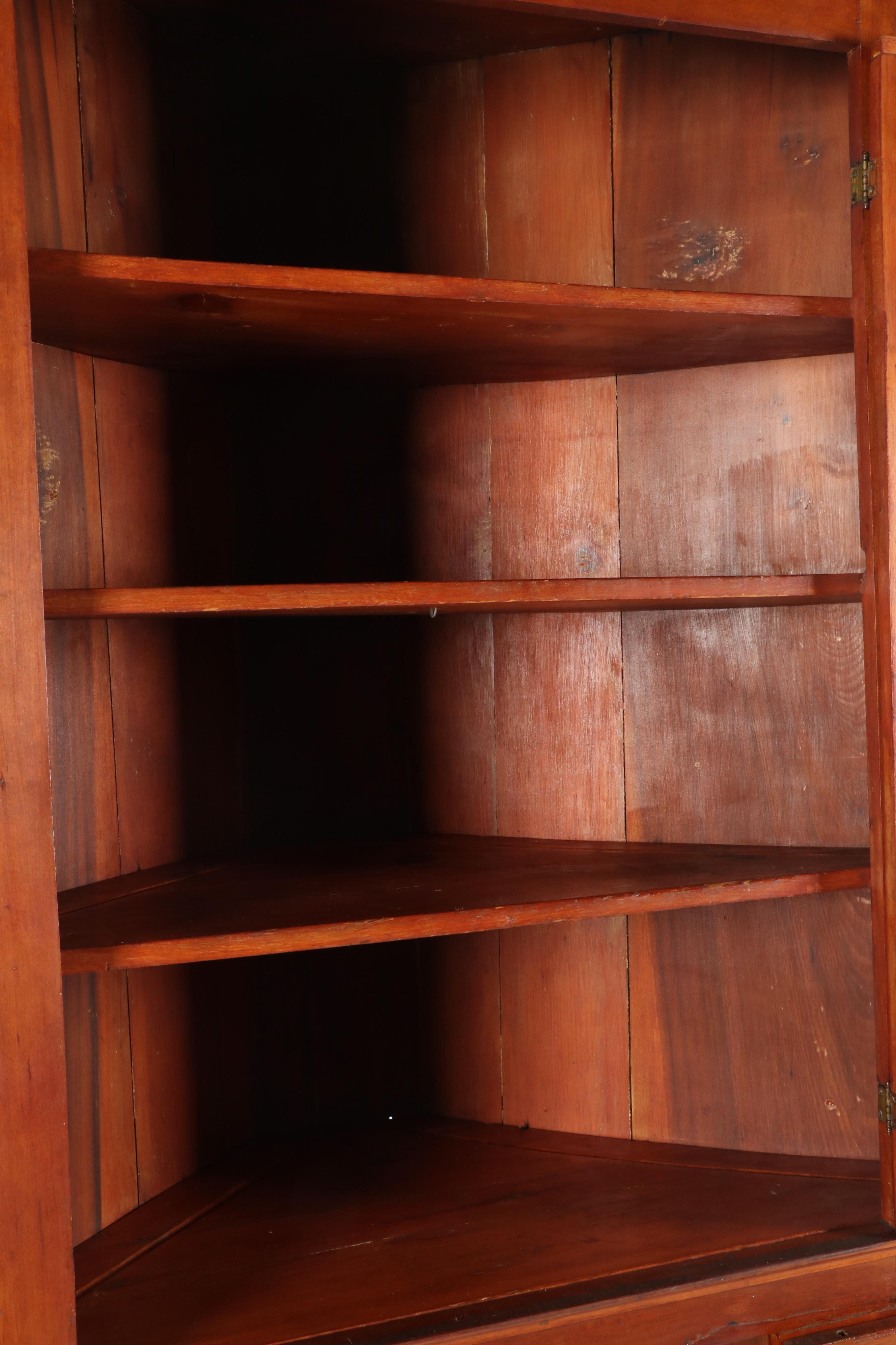 Cherrywood Corner Cabinet, Early 20th Century
