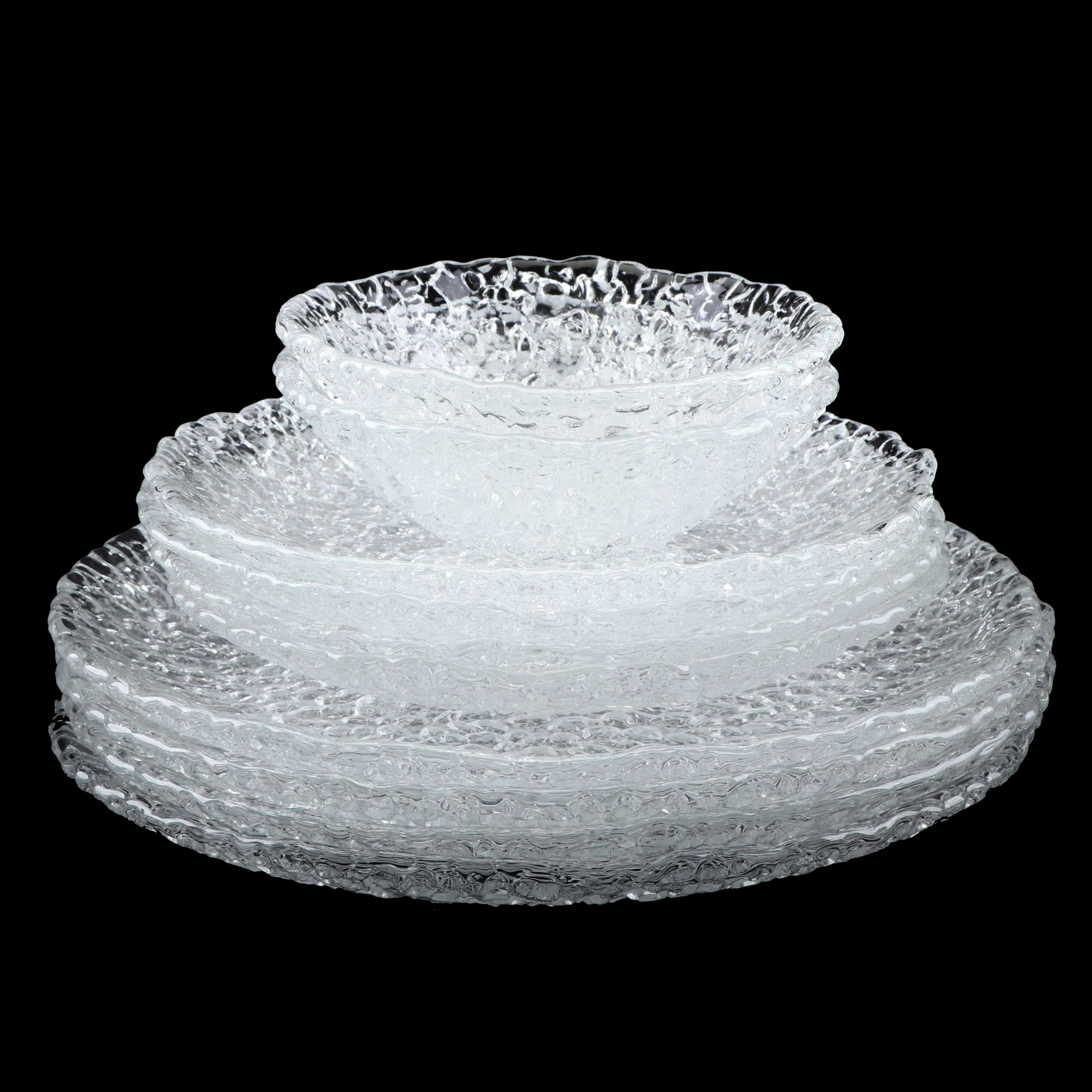 Crate & Barrel "Riviera" Glass Dinnerware