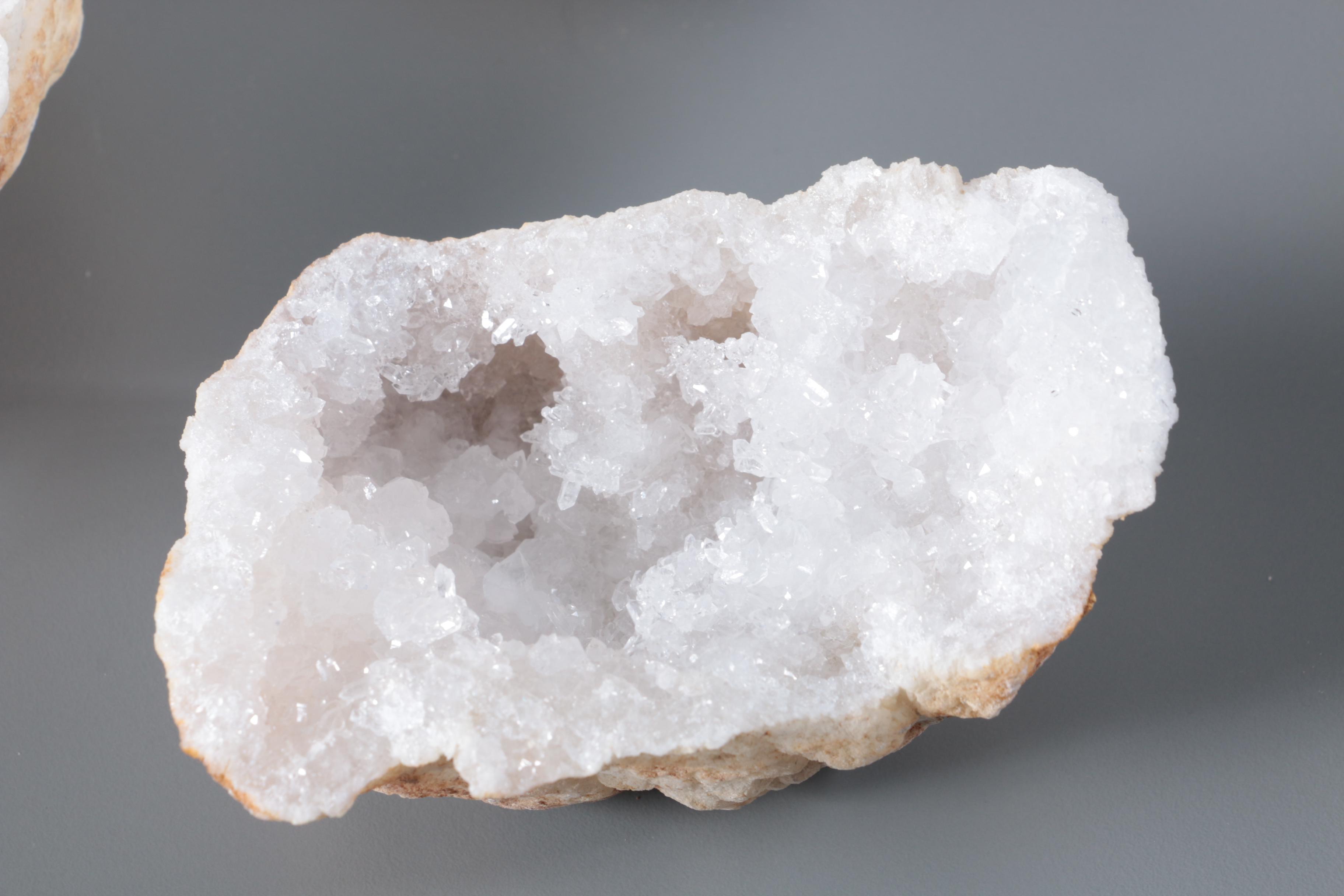 Moroccan White Quartz Geode Specimens