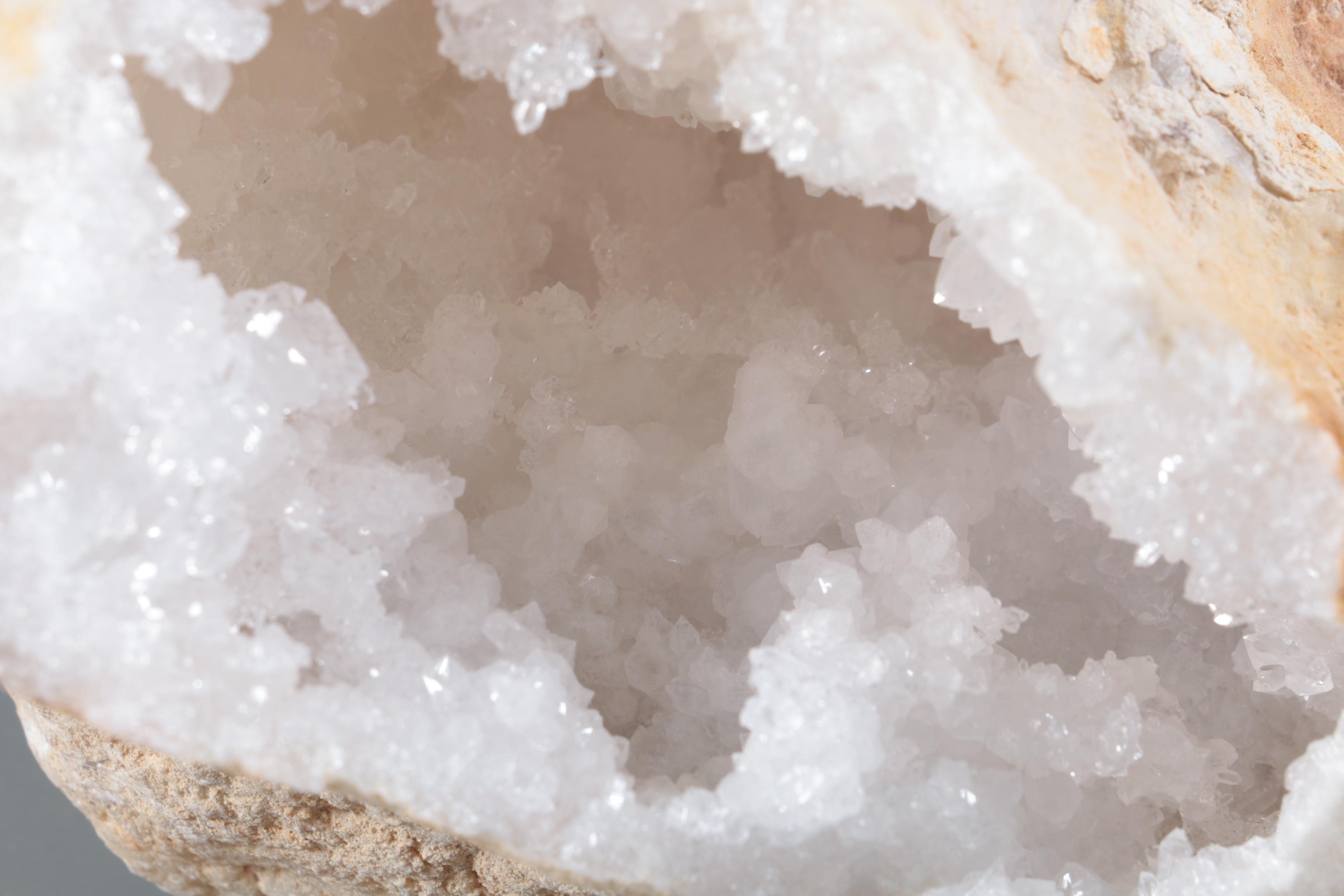Moroccan White Quartz Geode Specimens