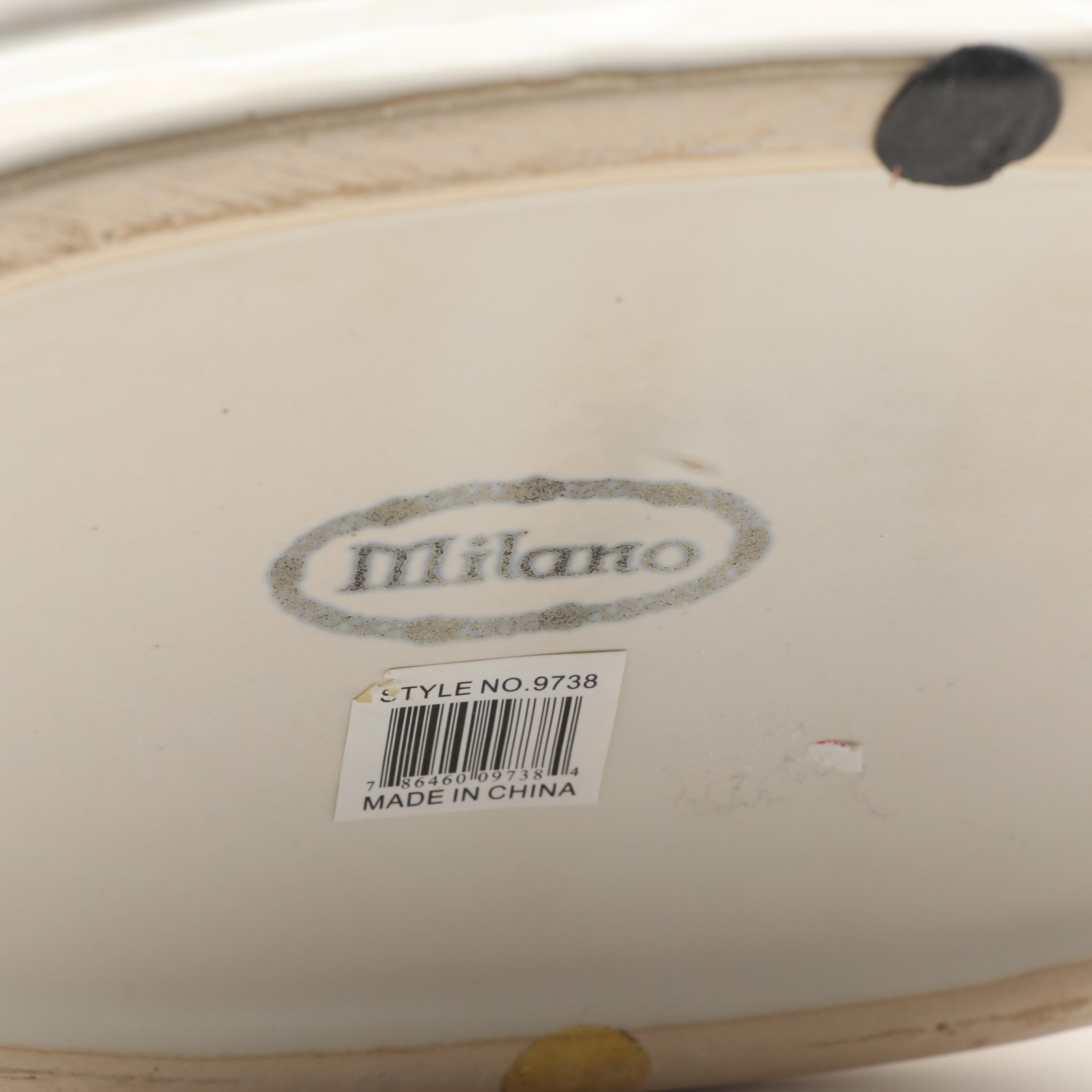 Milano Ceramic Covered Serving Bowl