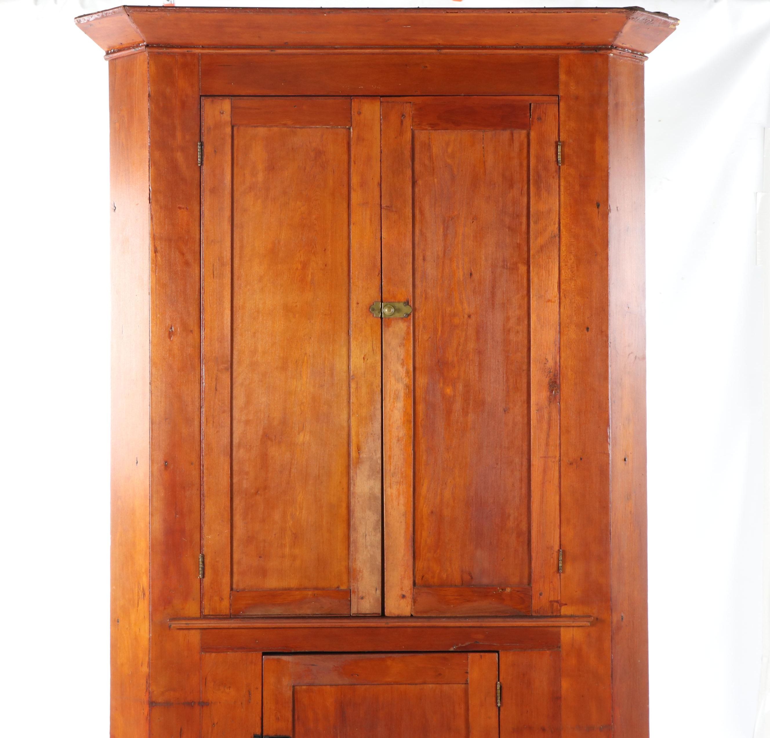 Cherrywood Corner Cabinet, Early 20th Century