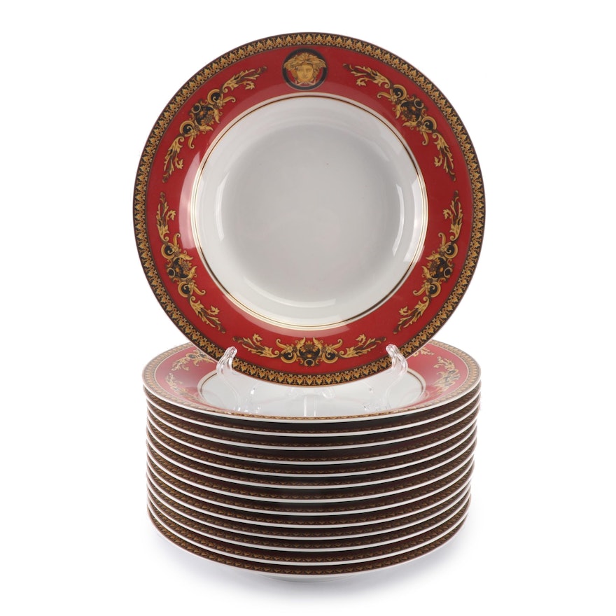 Versace for Rosenthal "Medusa Red" Porcelain Soup Bowls