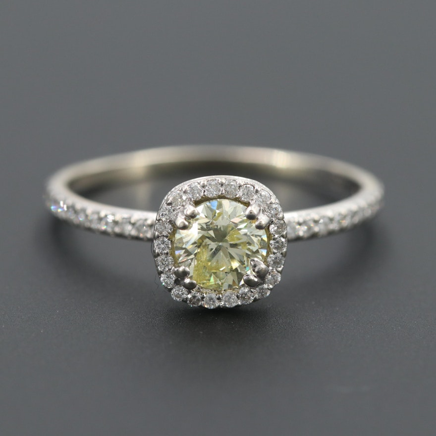 14K White Gold Diamond Ring