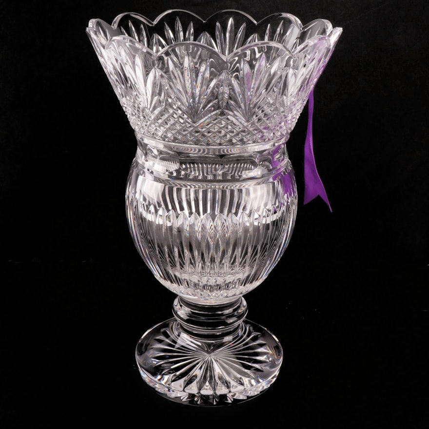 Waterford "Royal Thistle" Cut Crystal Vase, 2017