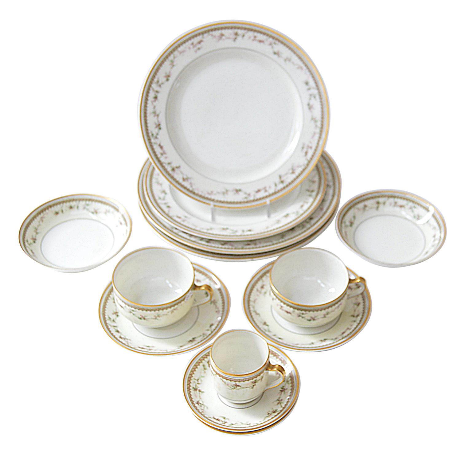 Haviland "Yale" Bone China Dinnerware, Setting for Two