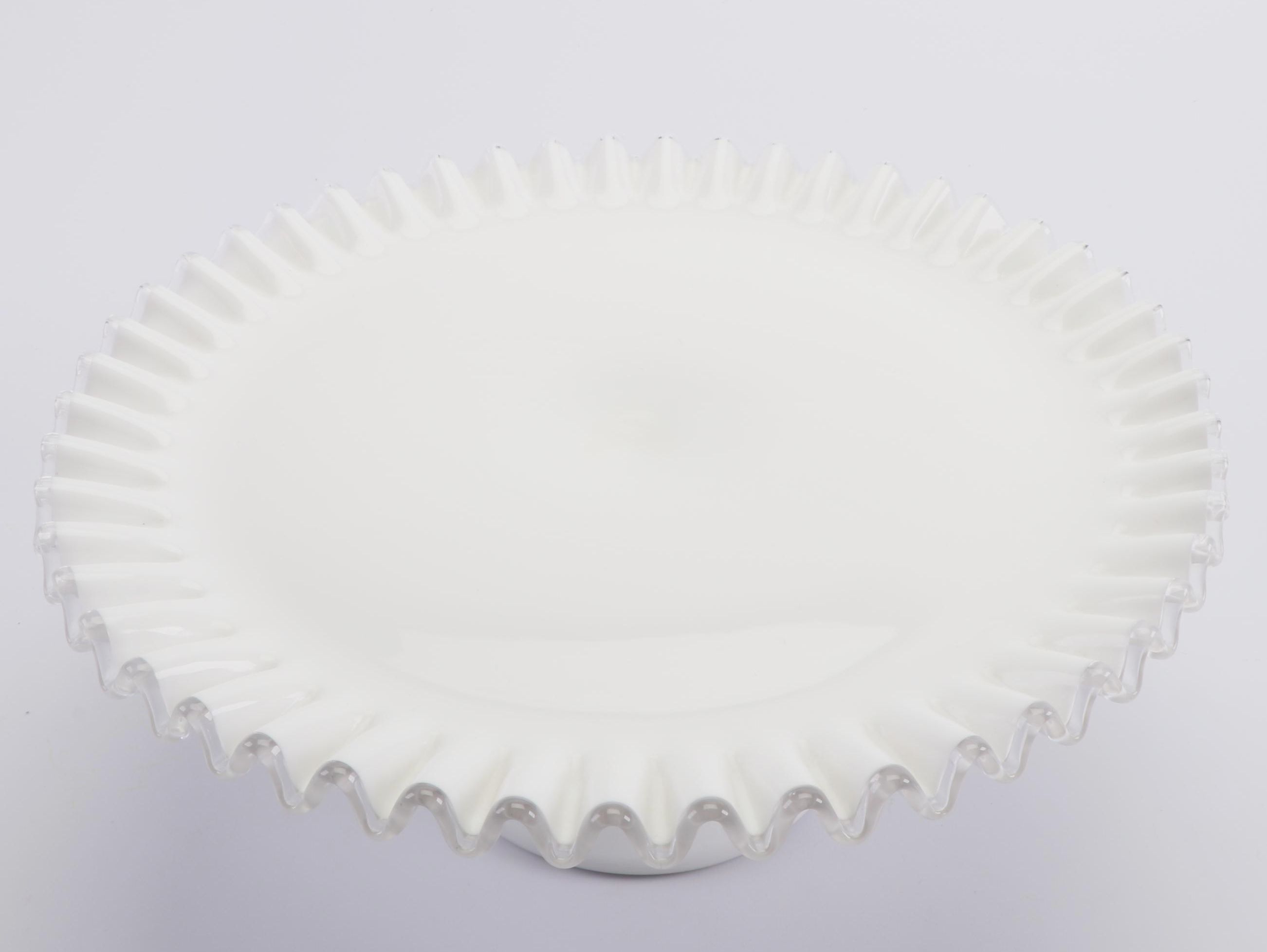 Vintage Fenton "Silver Crest" Glass Cake Stand