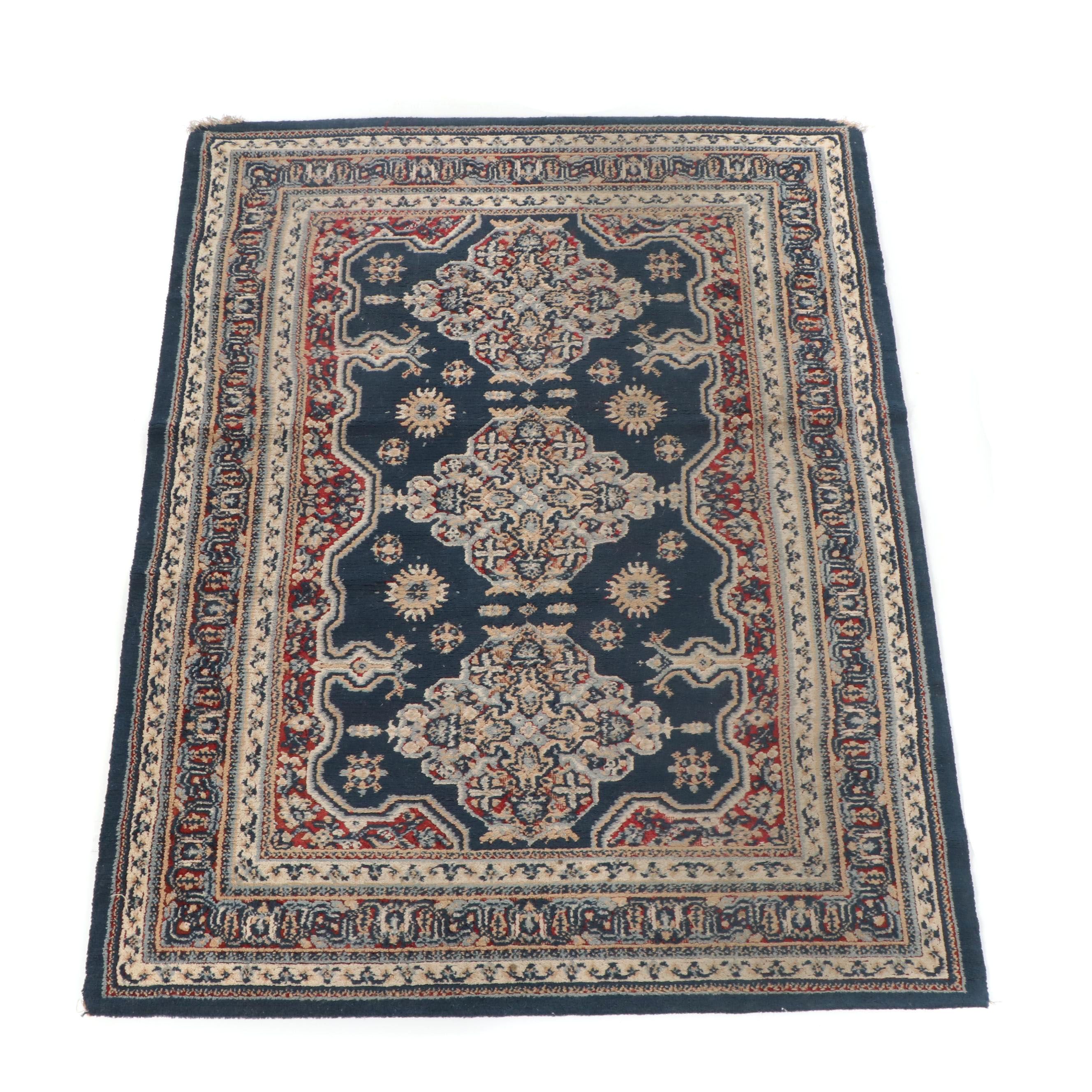 Power-Loomed Indo-Persian Style Wool Accent Rug