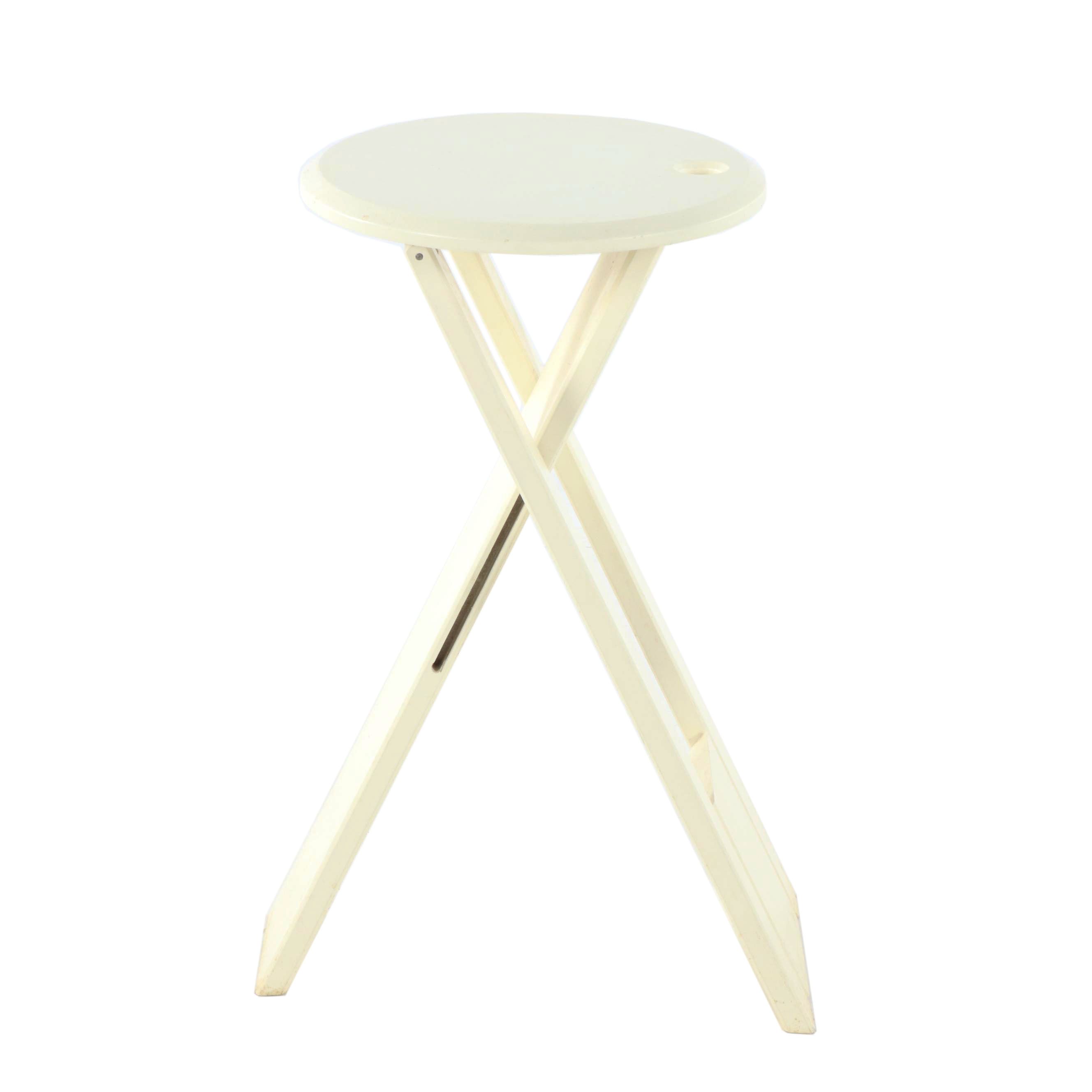 Painted Wood Folding Stool, 21st Century