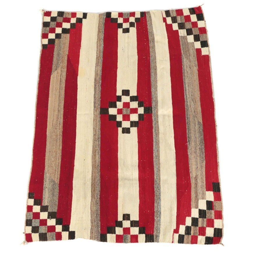 Handwoven Late Third Phase Navajo Chief Blanket