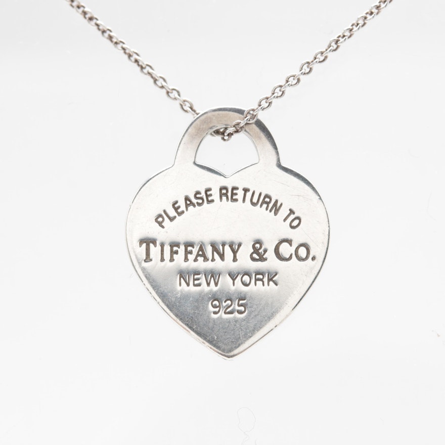 Tiffany & Co. "Return To Tiffany Collection" Sterling Silver Heart Necklace