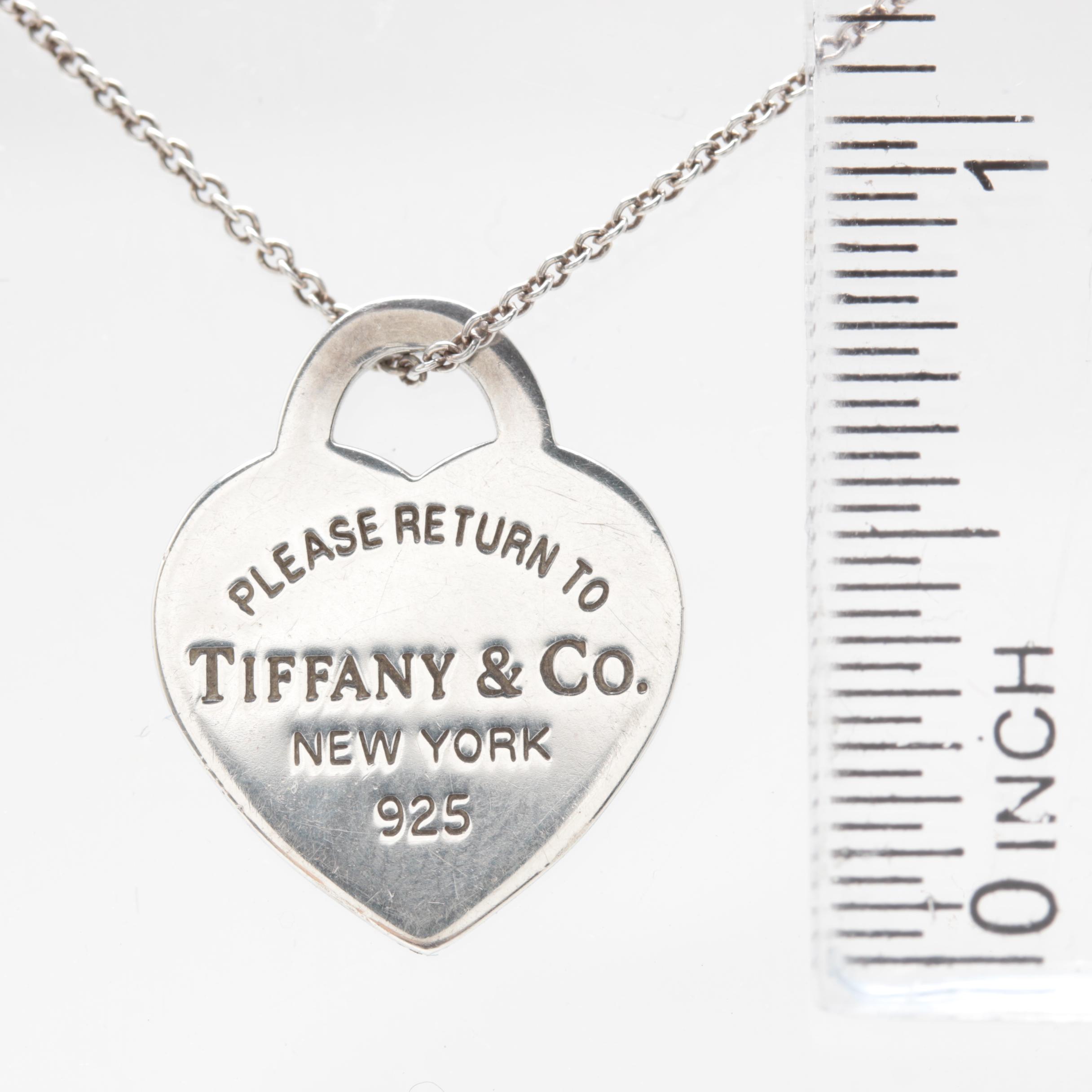 Tiffany & Co. "Return To Tiffany Collection" Sterling Silver Heart Necklace