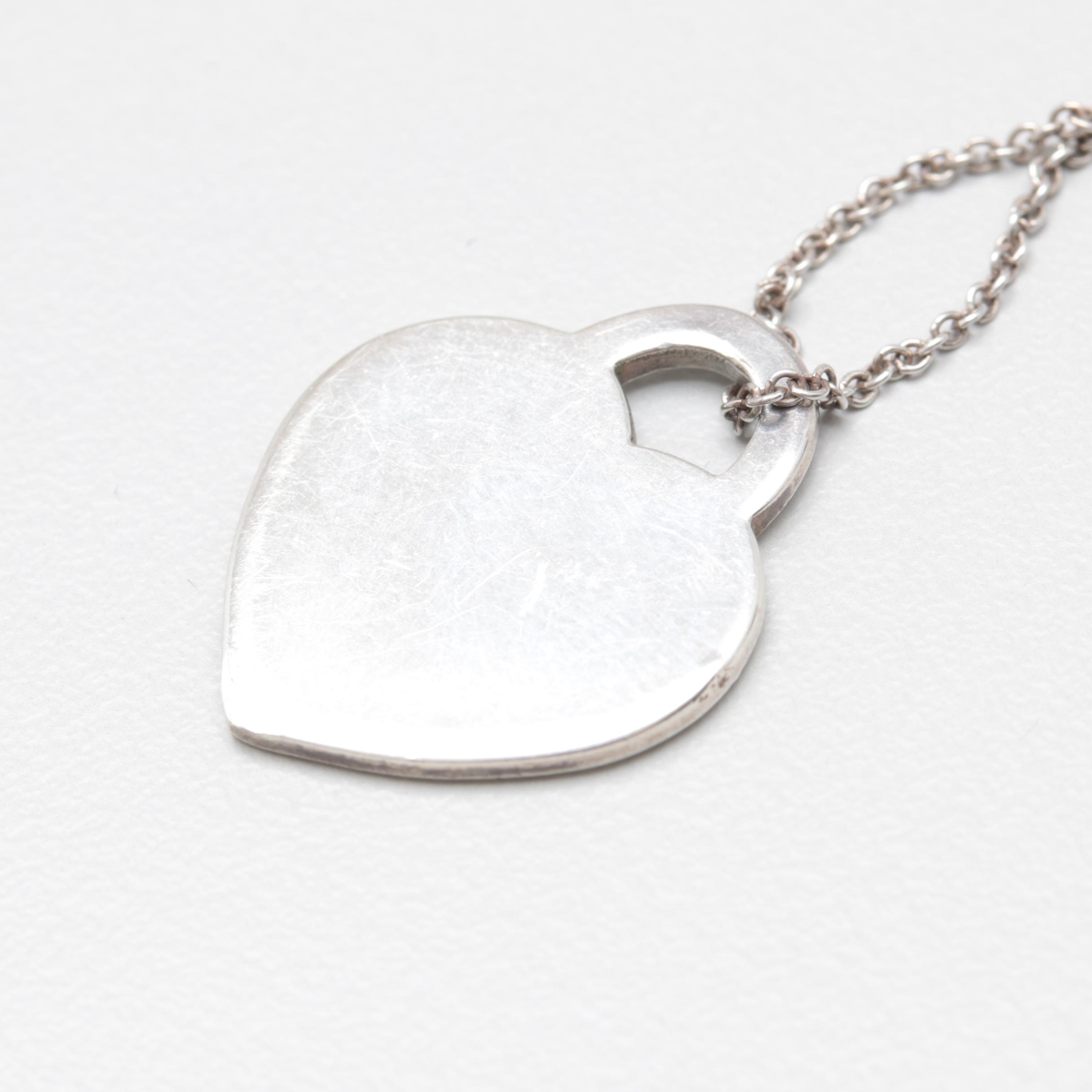 Tiffany & Co. "Return To Tiffany Collection" Sterling Silver Heart Necklace