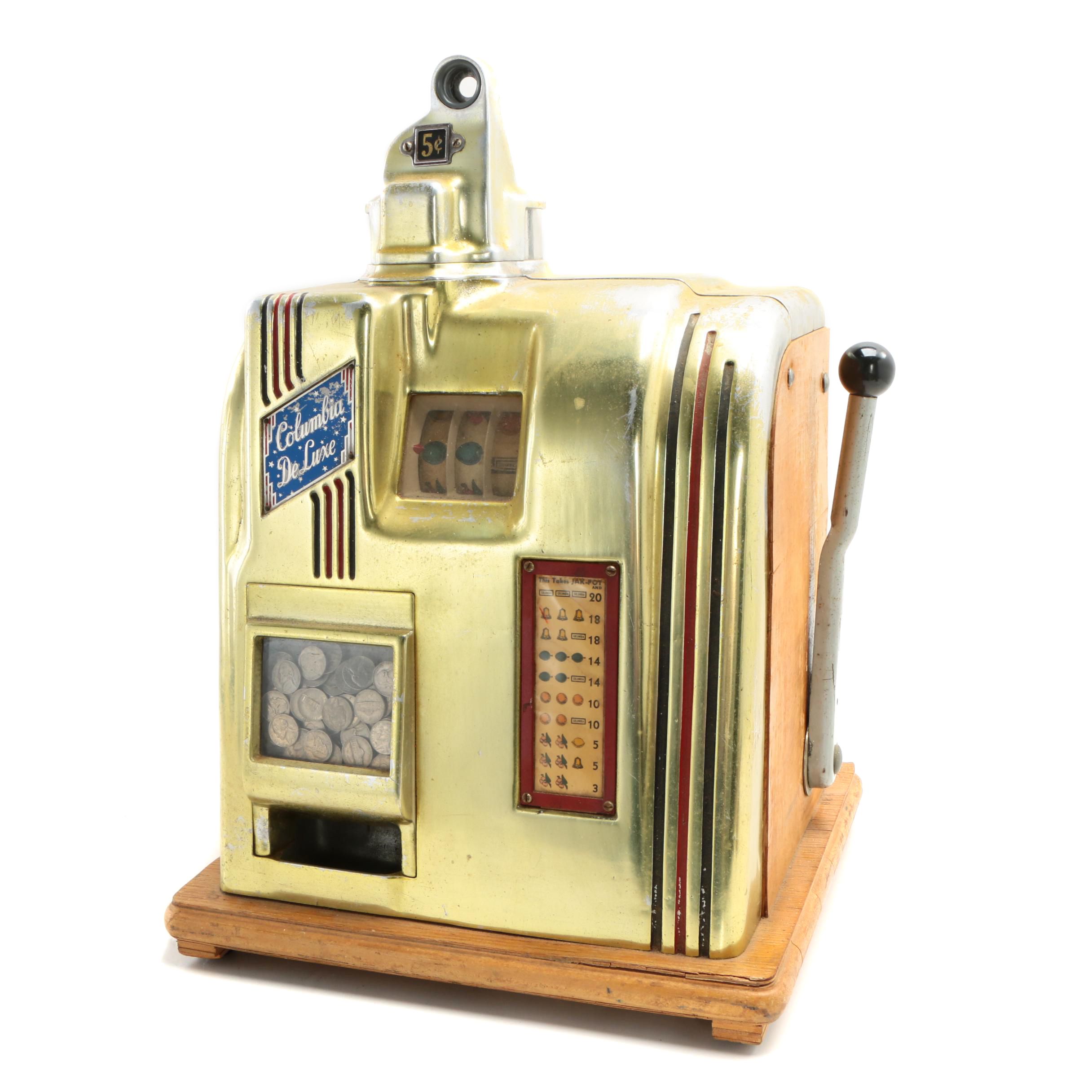Columbia De Luxe Nickel Slot Machine, circa 1930