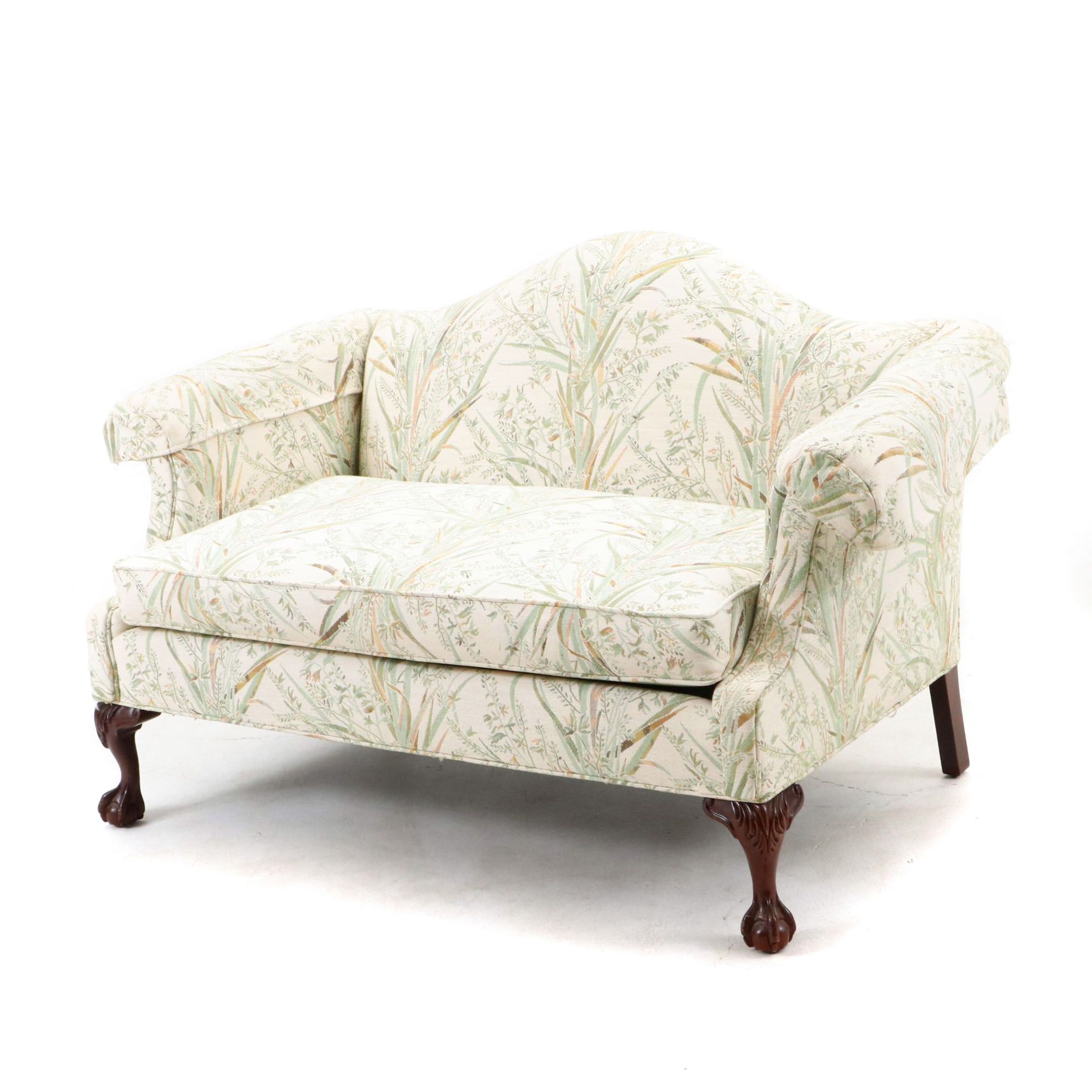 Camel Back Upholstered Loveseat by North Hickory Furniture Co.