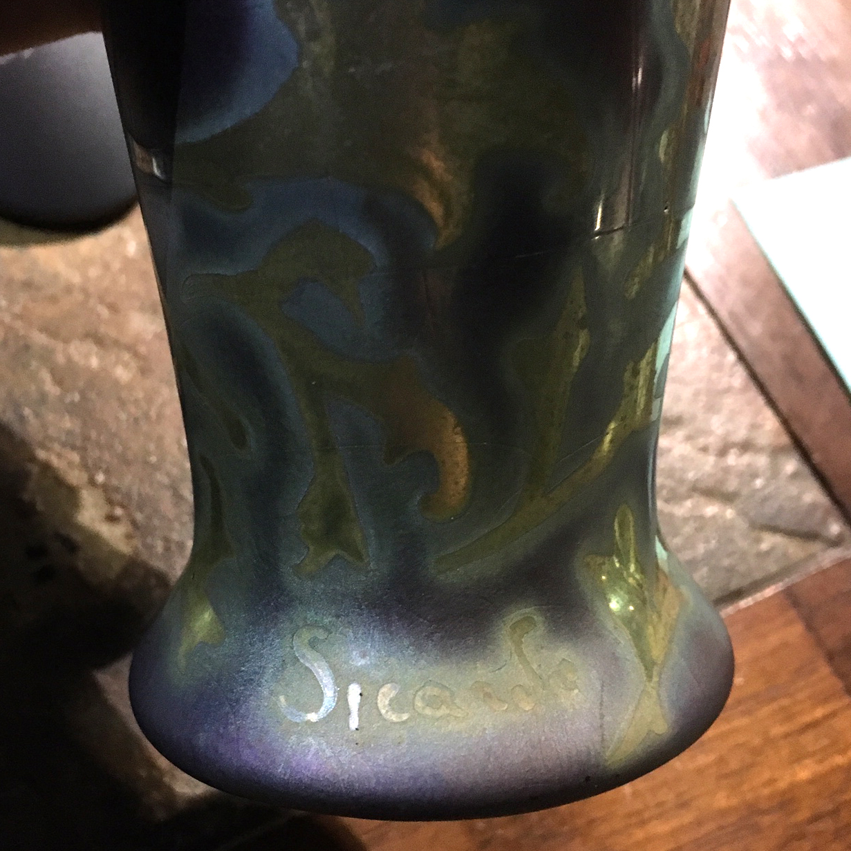 Weller Pottery "Sicard" Vase with Signature, Early 20th Century