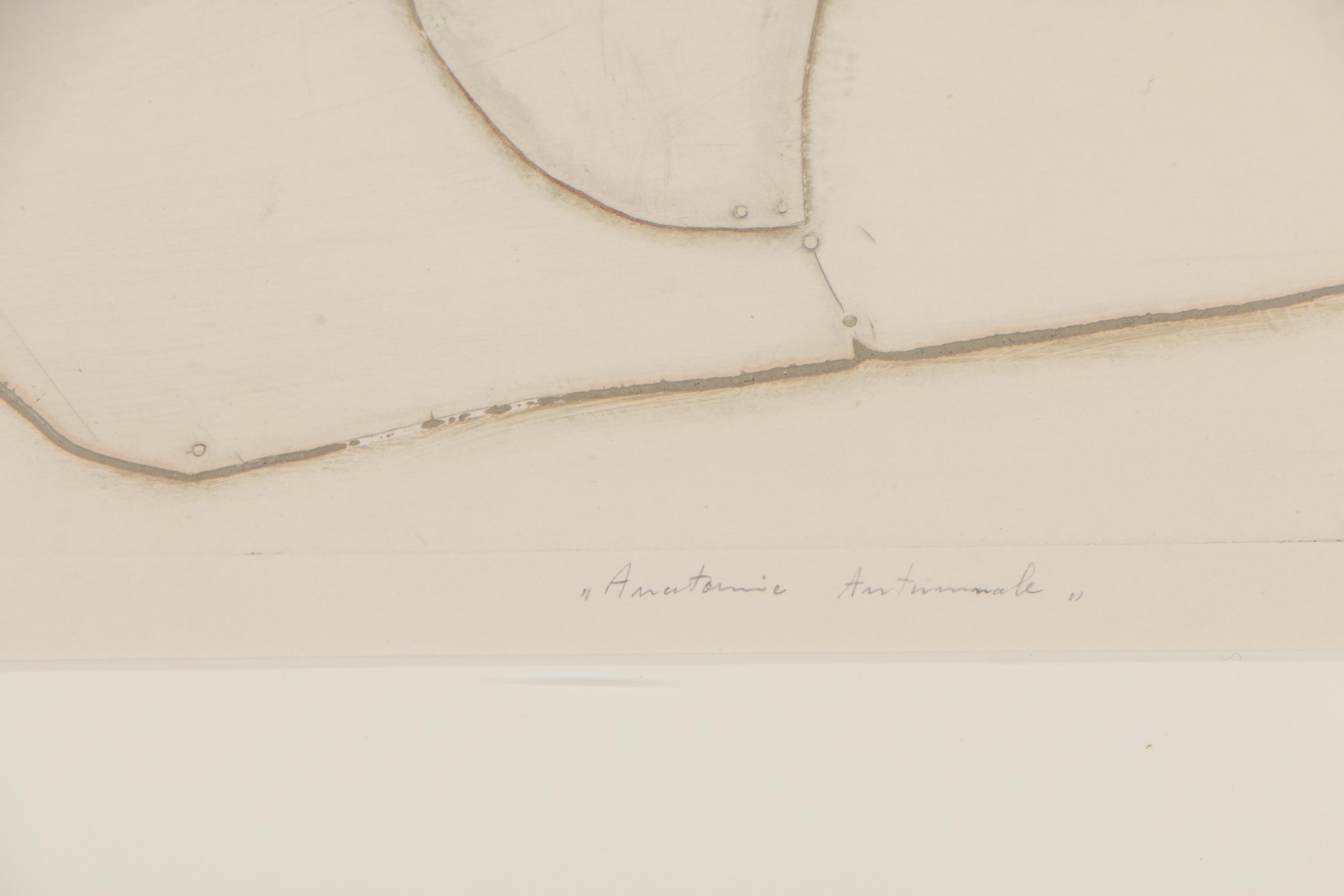 Paolo Boni 1961 Embossed Etching "Anatomie Automnale"