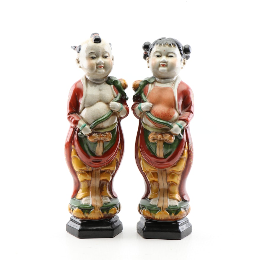 Chinese Inspired Ceramic Figurines