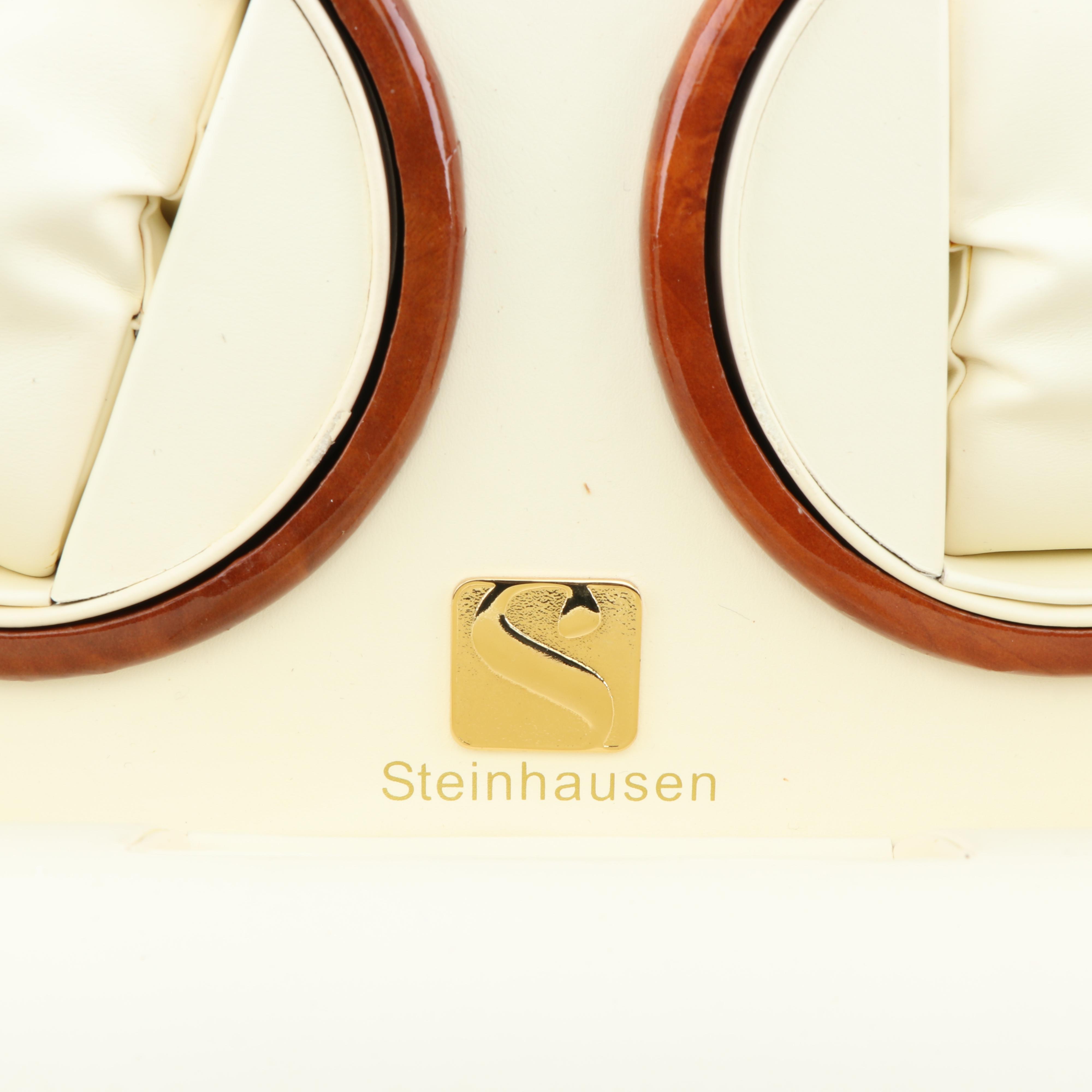 Steinhausen Executive Collection Burl Wood Quad Watch Winder Display